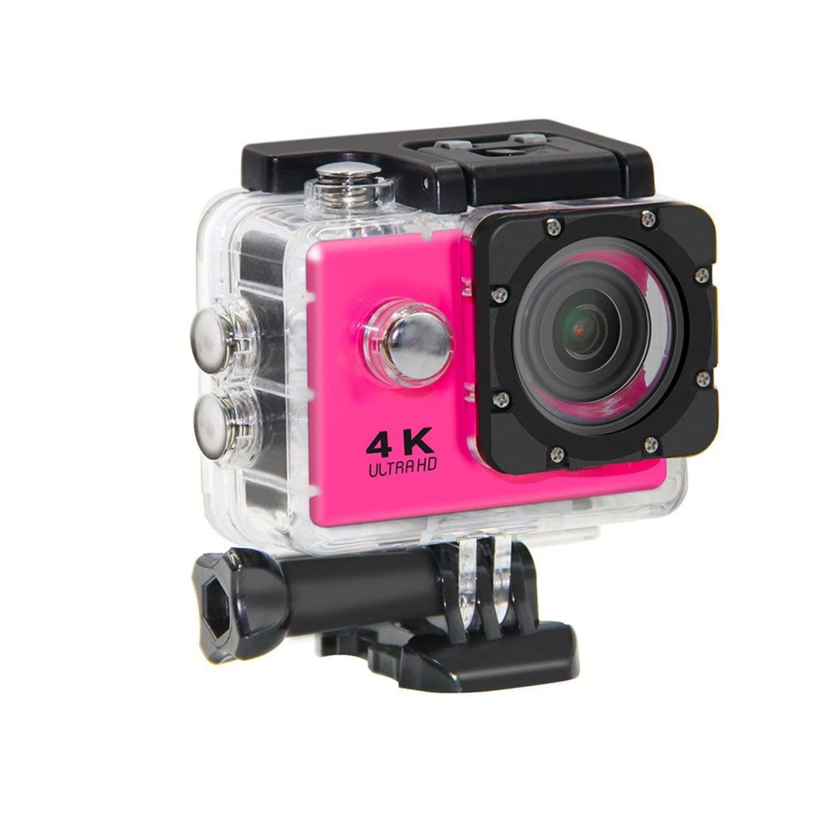 4K Ultra HD Action Camera - 1080P 30m Waterproof Sports Camera with 170° Wide Angle Lens, 2.0 Inch LCD Screen & Night Vision - Perfect for Diving, Skiing, Cycling and Outdoor Adventures (Roze)