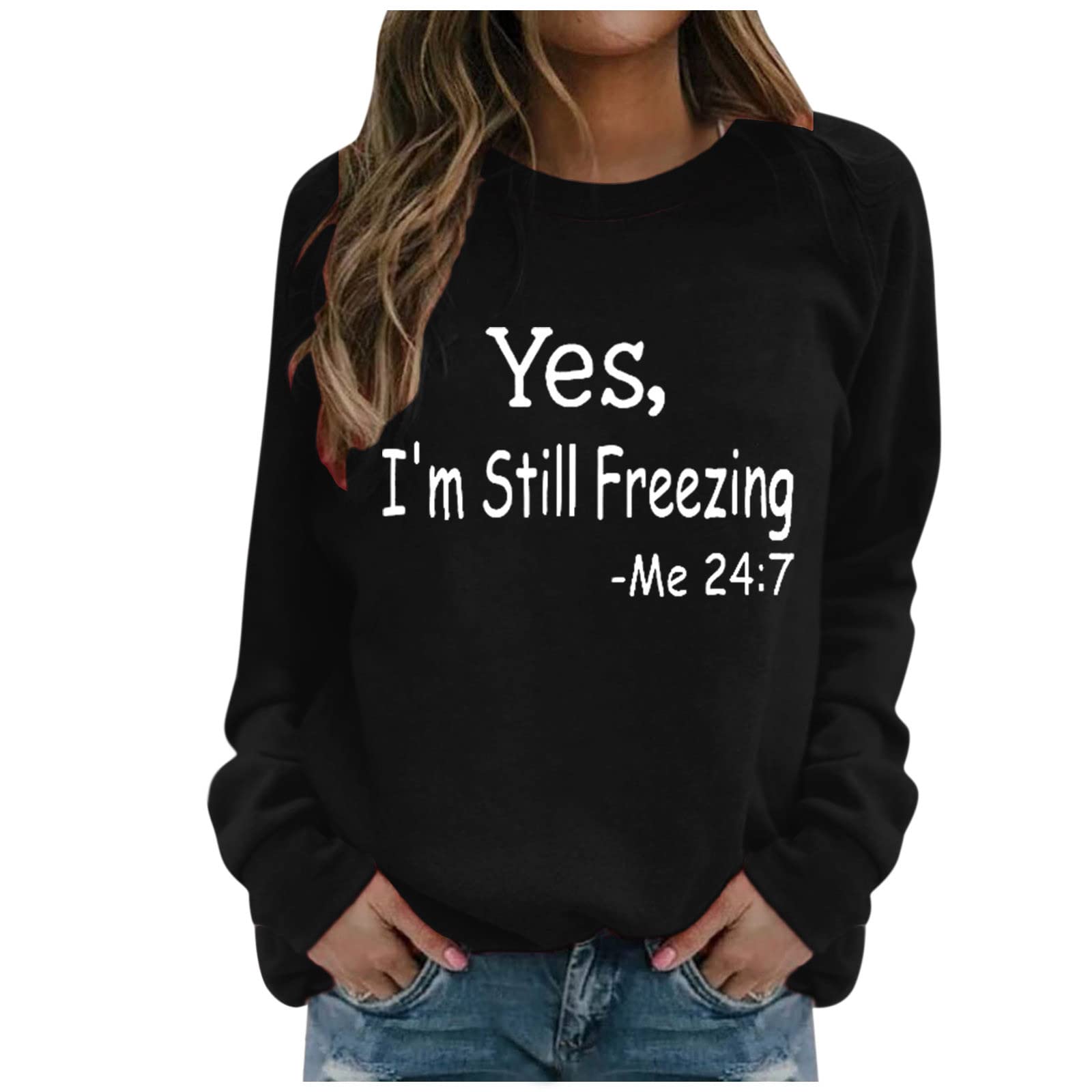 Women's Christmas Sweatshirt - Cute Gnome Print Graphic Long Sleeve Crewneck Pullover Top | Holiday Party, Family Gathering, Cozy Winter Outfit