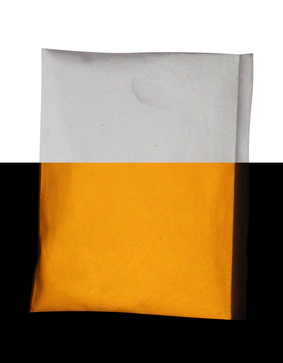 Strontium Aluminate Glow in The Dark Pigment Powder - White Glows Orange (8oz) | Long-Lasting Fluorescent Paint for DIY Crafts, Halloween Decor & Nighttime Safety Signs