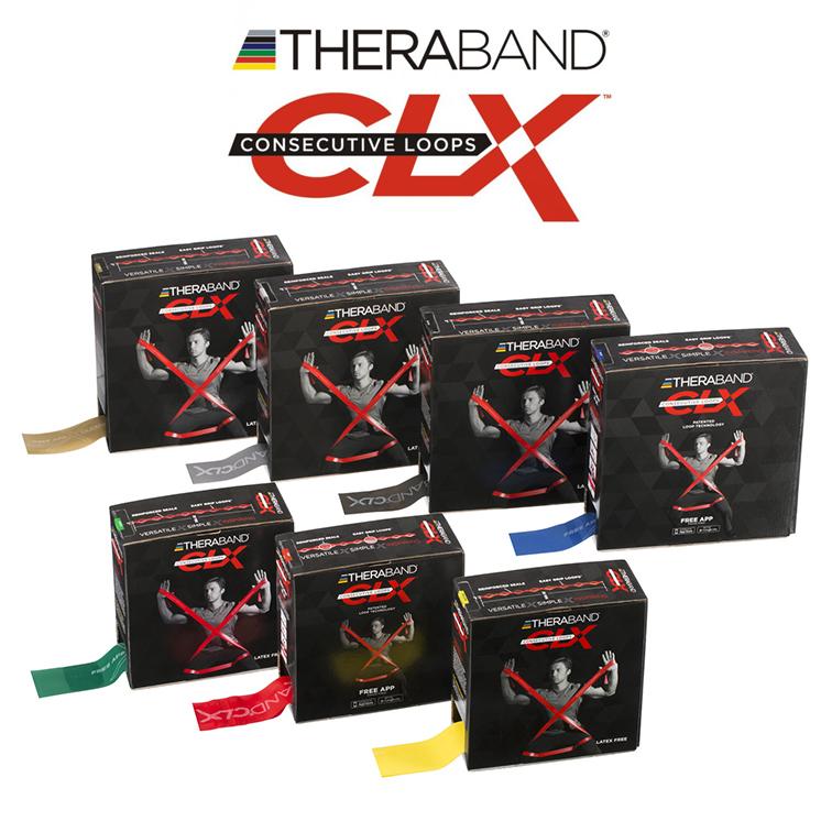 TheraBand CLX Latex-Free Resistance Bands - Set of 5 Consecutive Loops for Physical Therapy, Home Workouts & Strength Training | Professional Grade Exercise Bands for Rehabilitation & Fitness