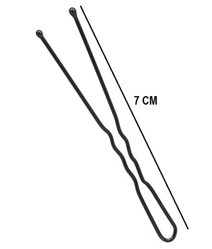 Ghelonadi U-Shaped Metal Bobby Pins - 100 Pack Black Hair Clips for Women & Girls | Secure Bun, Updo & Styling Accessories | Perfect for Weddings, Work & Everyday Hairstyles