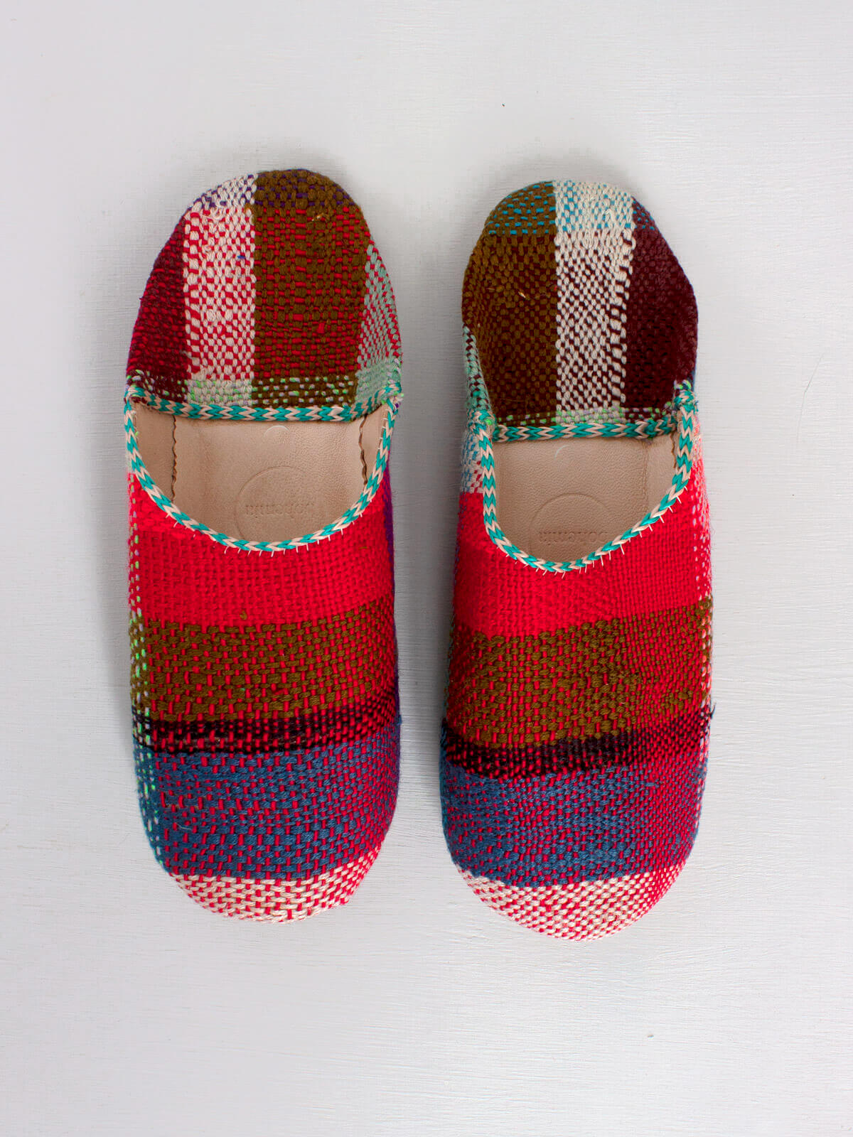 Authentic Moroccan Boujad Basic Babouche Slippers - Handwoven Comfortable House Shoes for Men & Women | Perfect for Home, Lounge & Cultural Fashion