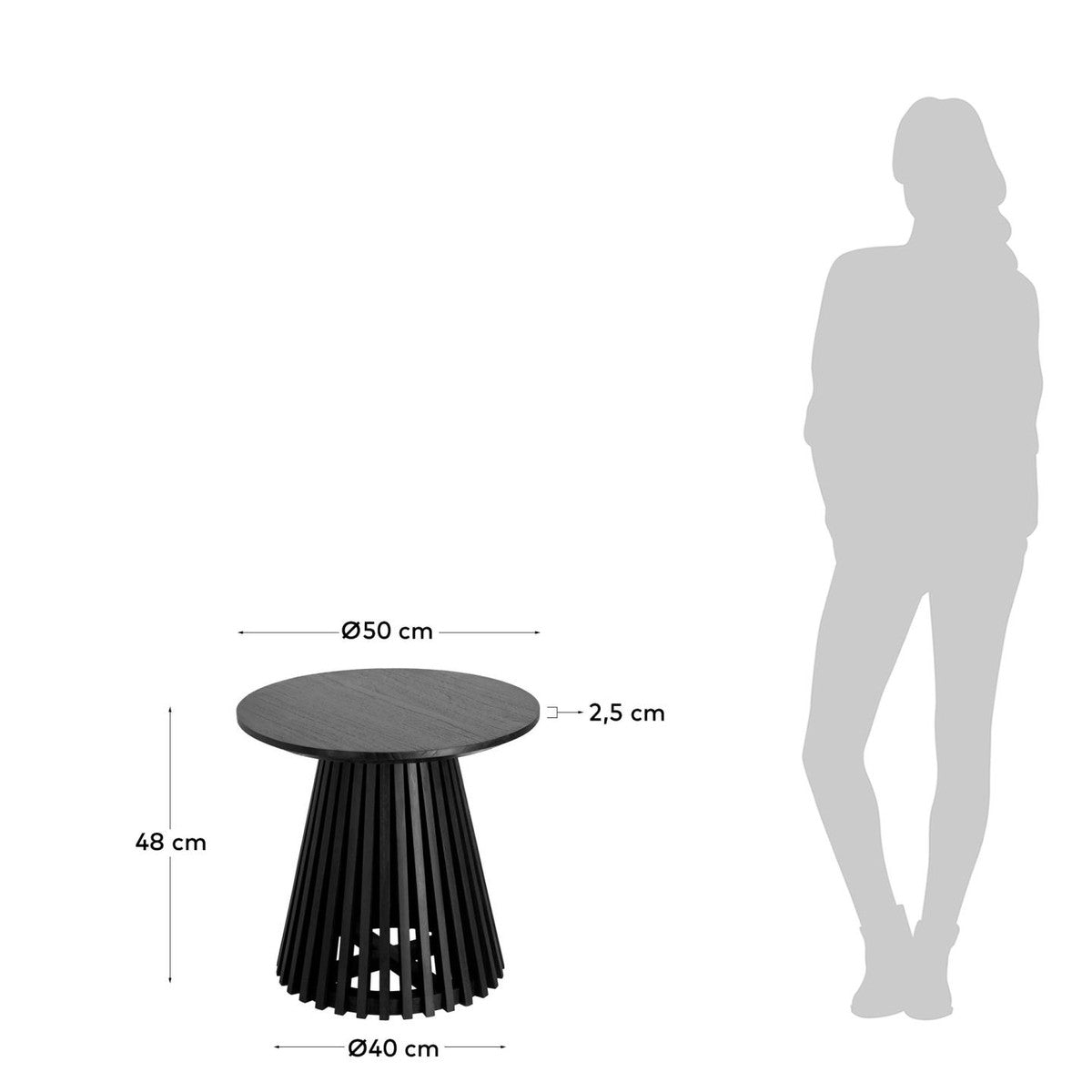 Round Side Table - Modern Accent Table for Living Room, Bedroom, or Office - Sturdy Wood End Table with Versatile Home Decor Use