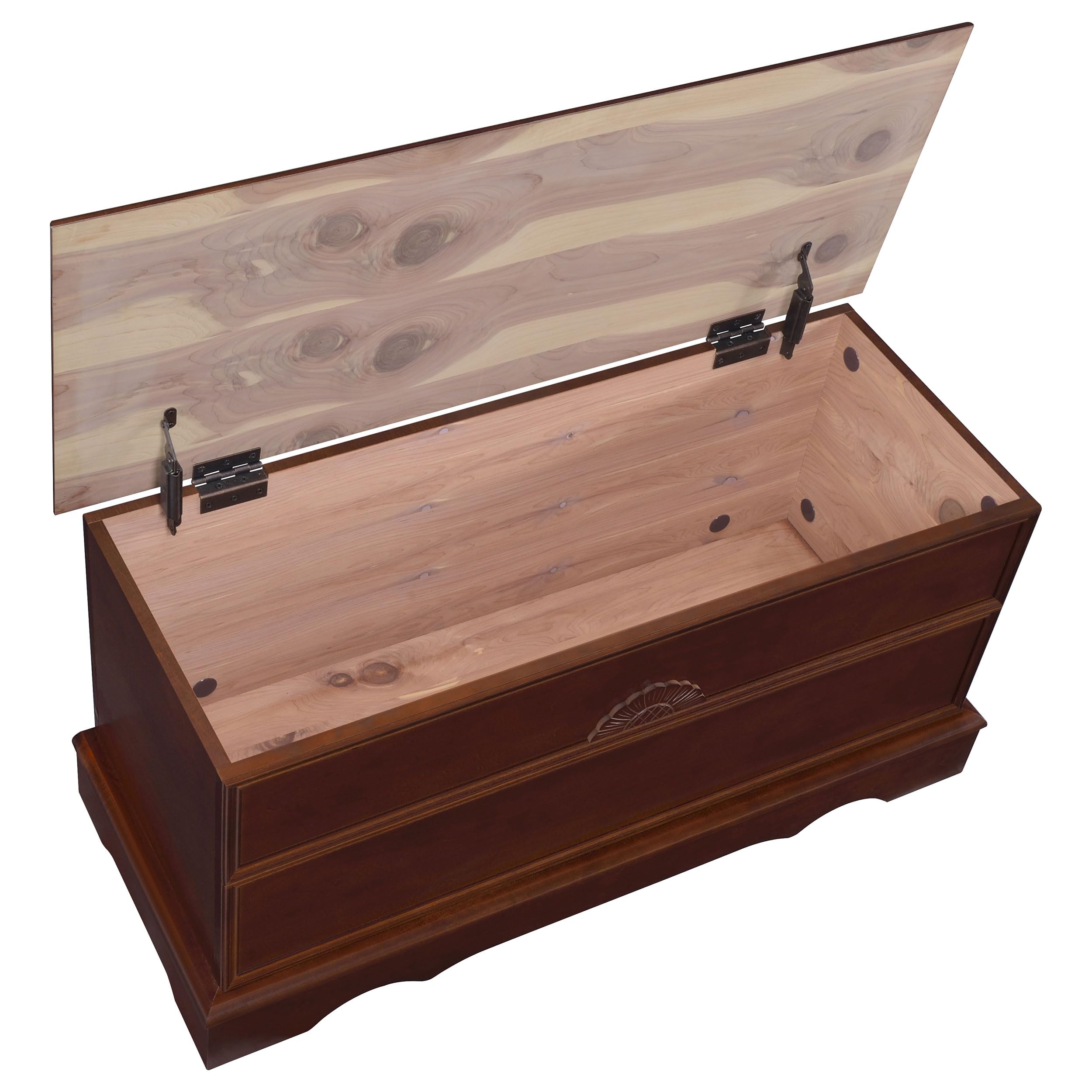 Coaster Home Furnishings Paula Traditional 40-Inch Wooden Storage Trunk - Cedar Lined Hope Chest for Bedroom, Kids Room & Nursery - Warm Brown (Model 4694) | Perfect for Blanket Storage, Toy Organization & Seasonal Decor