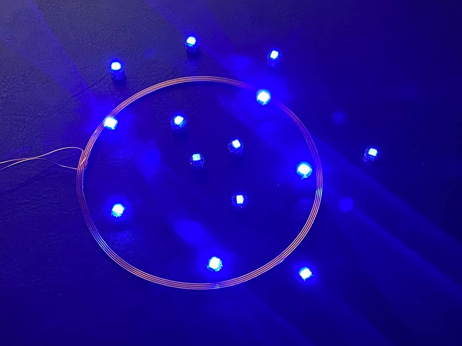 Taidacent 80mm Long Range 5V Wireless LED Coil - Adjustable Brightness Inductive Charging Module with 10 Colorful LEDs | Perfect for DIY Electronics, Smart Home Lighting & Wireless Charging Projects