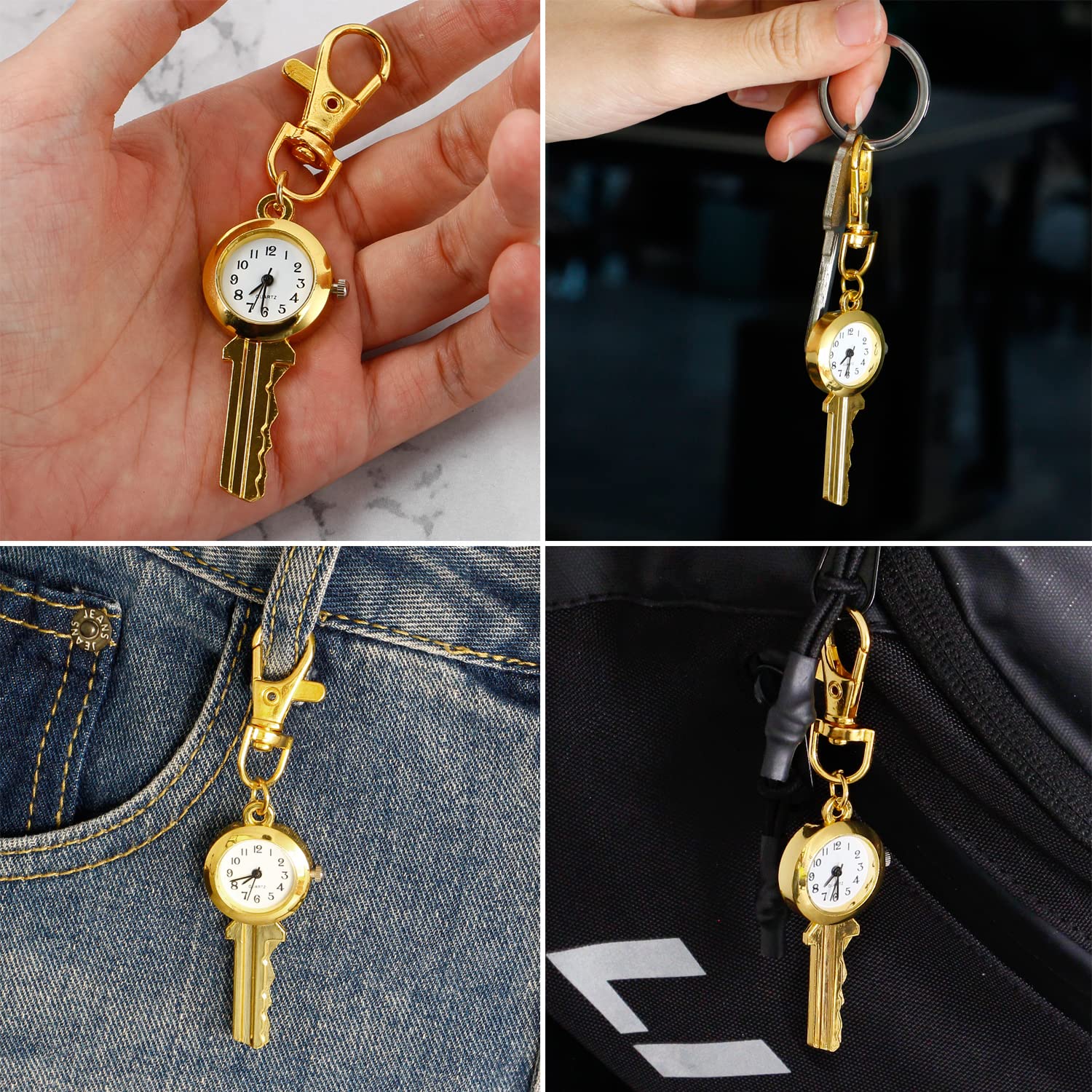 Men's Quartz Pocket Watch with Chain - Stylish & Portable for Travel & Gifts