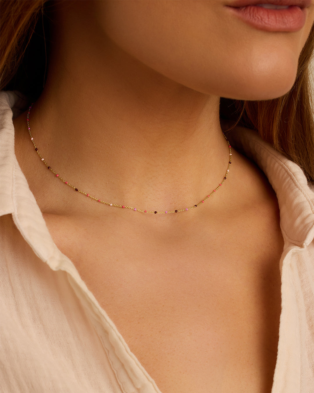 Elegant Capri Short Necklace for Women - Dainty Layering Chain Jewelry - Perfect for Everyday Wear, Date Nights & Gifting