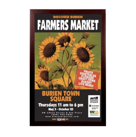 36 x 72 Inch Wooden Picture Frame - Premium Poster Display with Natural Wood Finish - Perfect for Home Decor, Gallery Walls, and Office Art Displays