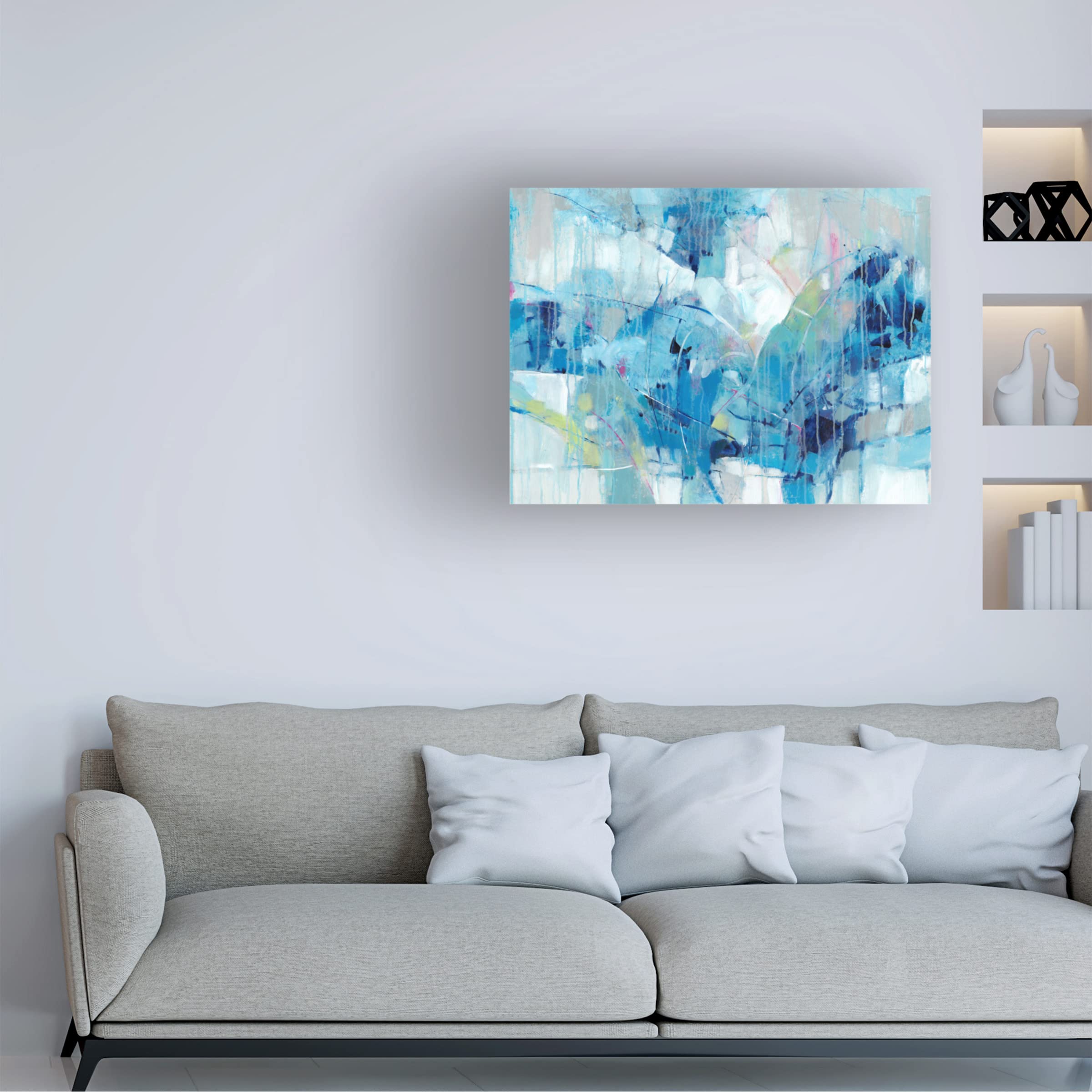 Trademark Fine Art 'Ice Breaker I' Canvas Art Print by Tim O'Toole - Stunning Ocean Wave Painting for Living Room, Bedroom & Office Wall Decor