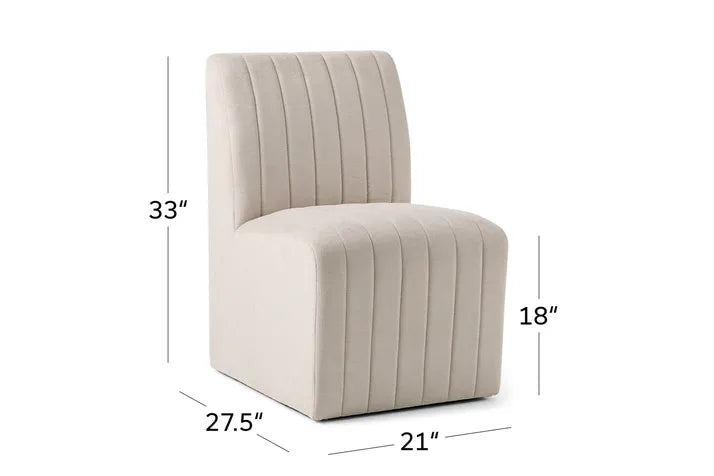 Premium Jessica Dining Chairs Set of 2 - Modern Upholstered Side Chairs with Wooden Legs for Kitchen, Dining Room & Home Decor