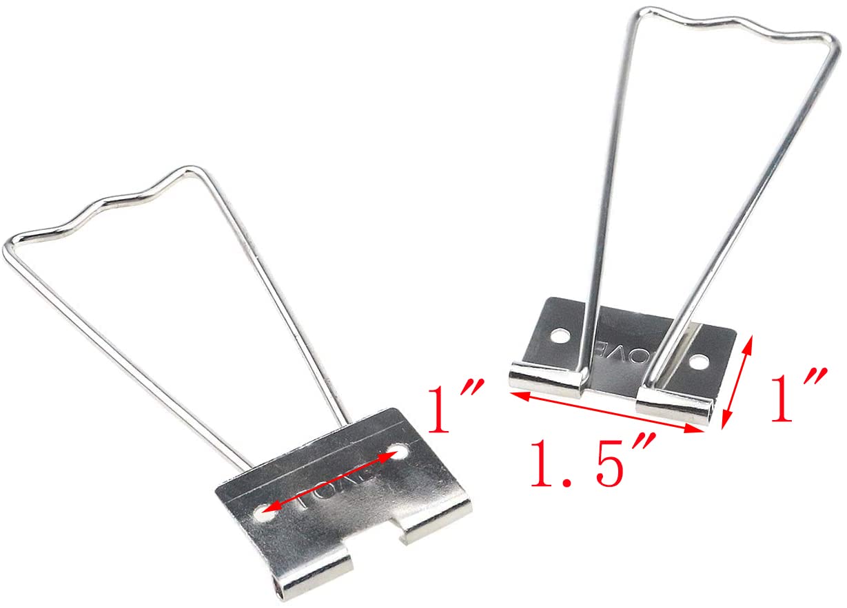 MY MIRONEY 5-Pack Silver Tone Easel Back Stand with Screws for Picture Frames, Wall Art, Photo Display - Perfect for Home Decor, Gallery Exhibits & Office Displays