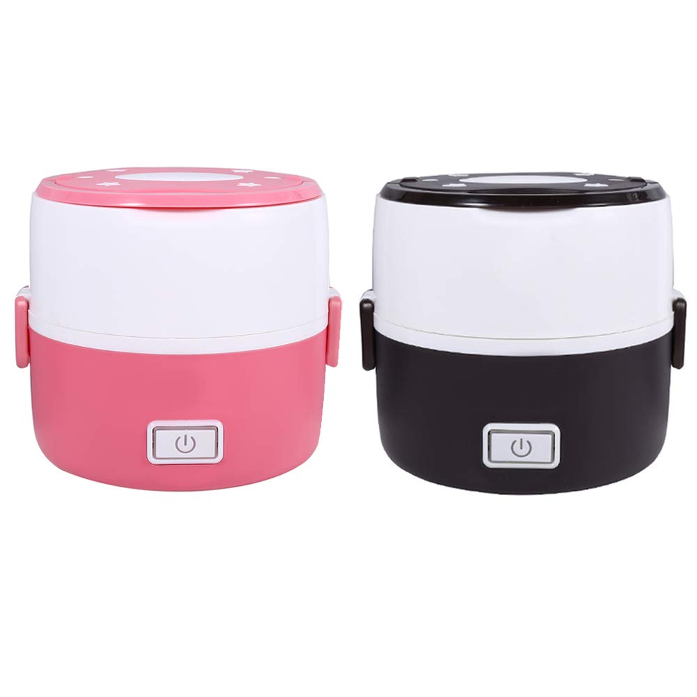 Ruiqas Electric Lunch Box - 2-Layer Stainless Steel Food Warmer & Heater, 220V Portable Rice Cooker for Home, Office & School | Perfect for Meal Prep, Travel & On-the-Go Dining