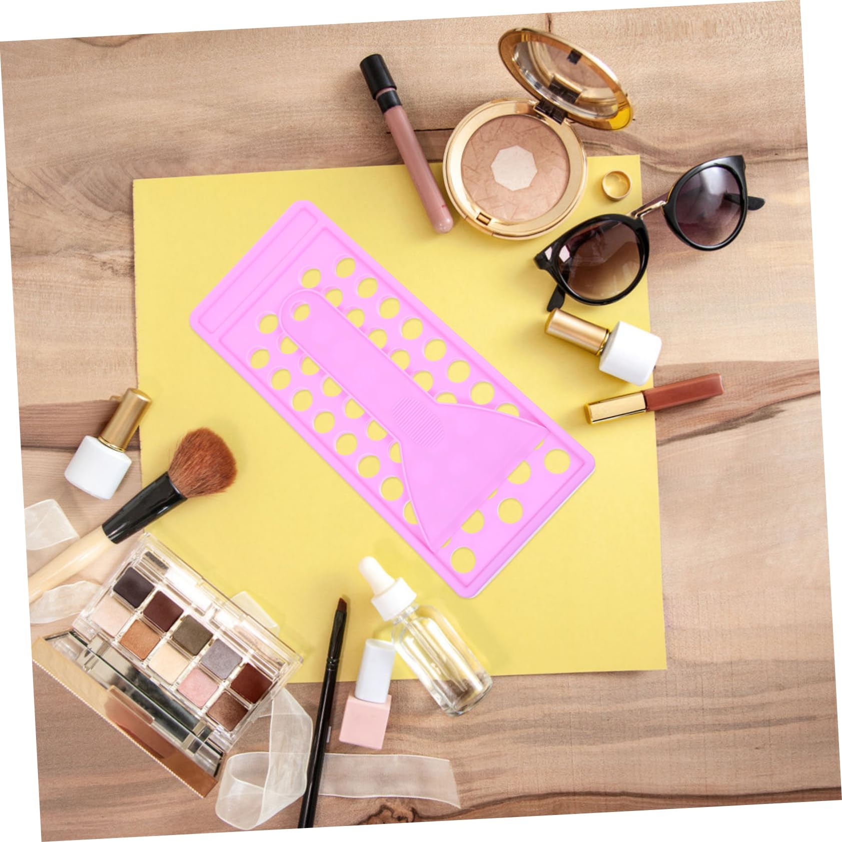 2 Sets Lipstick Filling Tray Spatula DIY Kit - 50 Hole Lip Gloss Molds for Homemade Cosmetics, Makeup Artist Tools - Perfect for Lipstick Making, Beauty Salon & Home Use