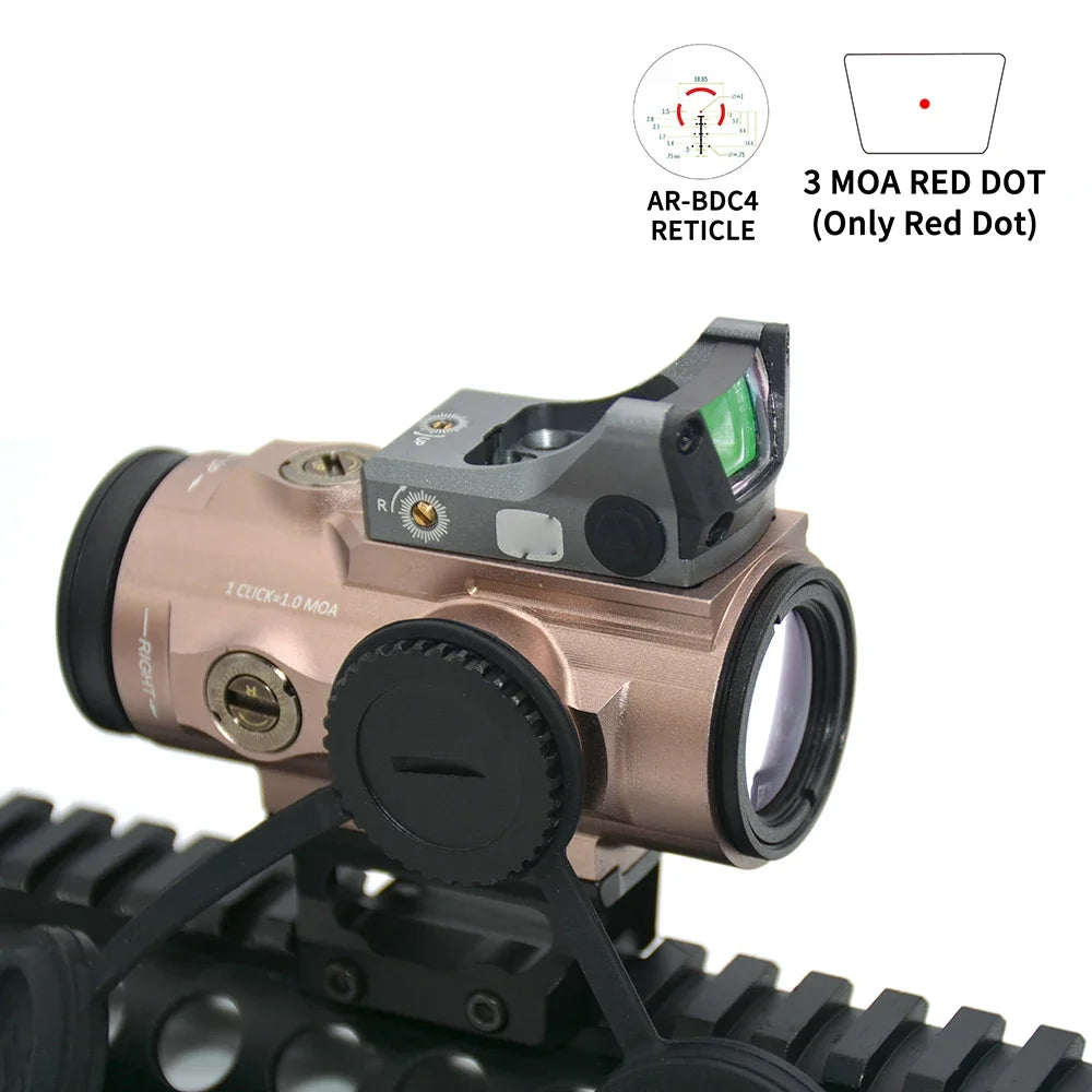 Tactical Airsoft Scope - Red Dot Sight HD GEN II 5X PRISM Scope for AR Rifles with BDC4 5.56 Reticle | Fully Multi-Coated FMC Lens | RGW G Optics M1 | Perfect for Airsoft Battles, Hunting & Tactical Training
