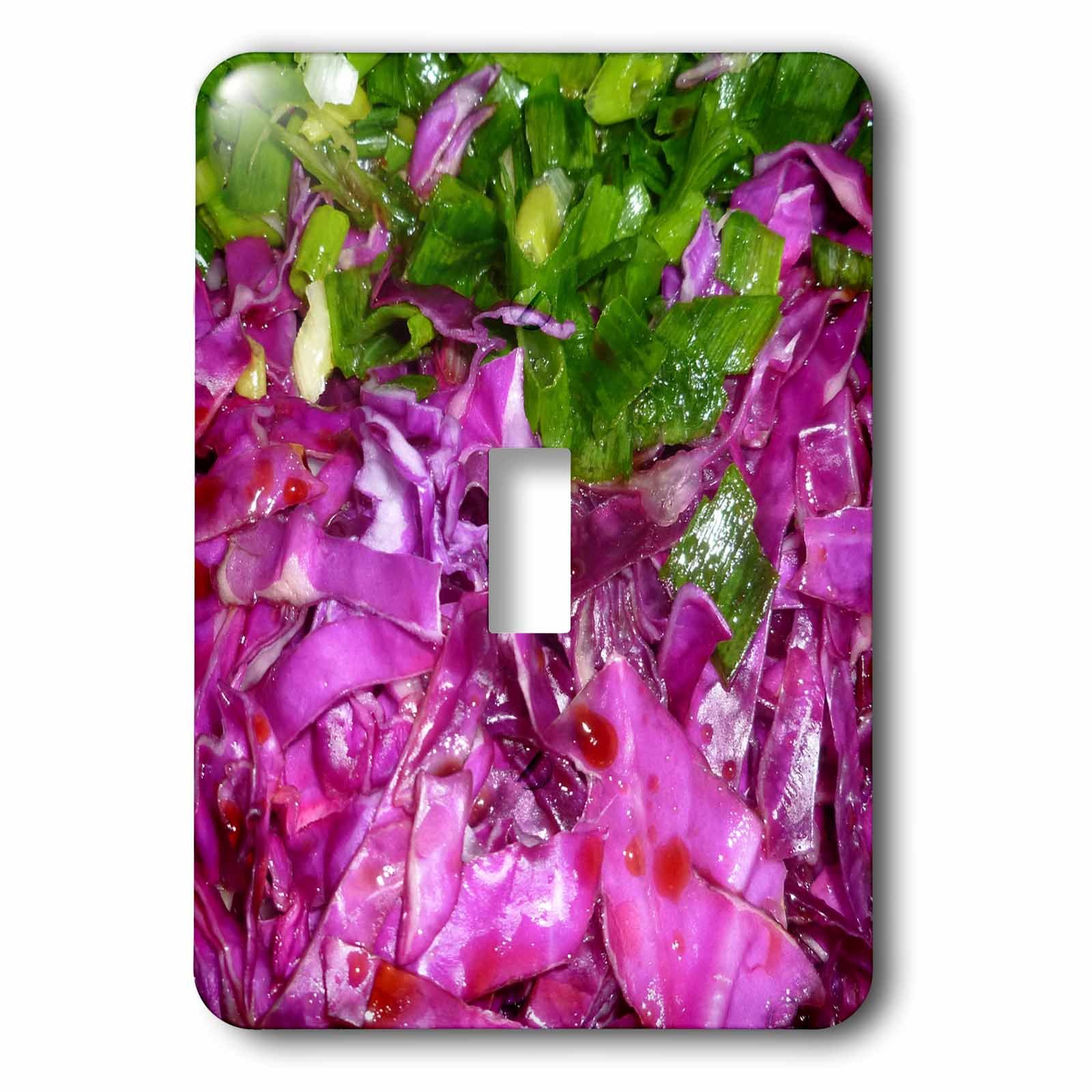 Purple Cabbage Green Onions Vegetable Food Toggle Switch - 3D Printed Multicolor Single Switch for Kitchen Appliances & DIY Electronics Projects