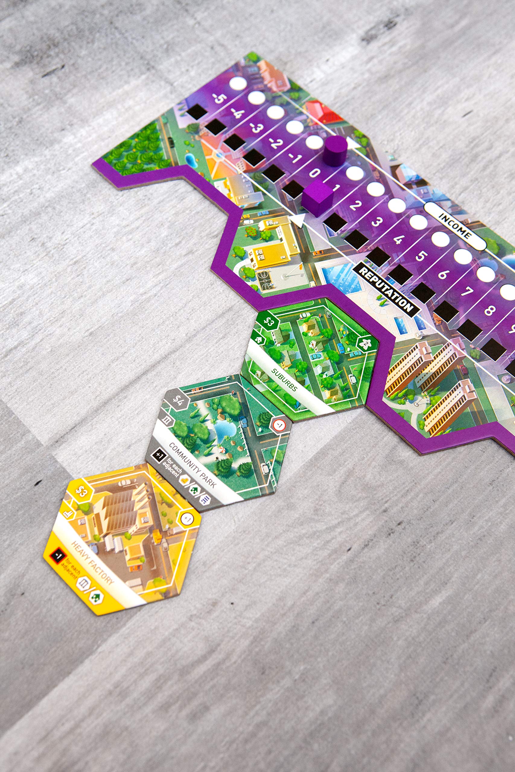 Suburbia - Thematic City Building Strategy Board Game | Tile Placement Game for Adults | Perfect for Family Game Nights & Strategy Enthusiasts