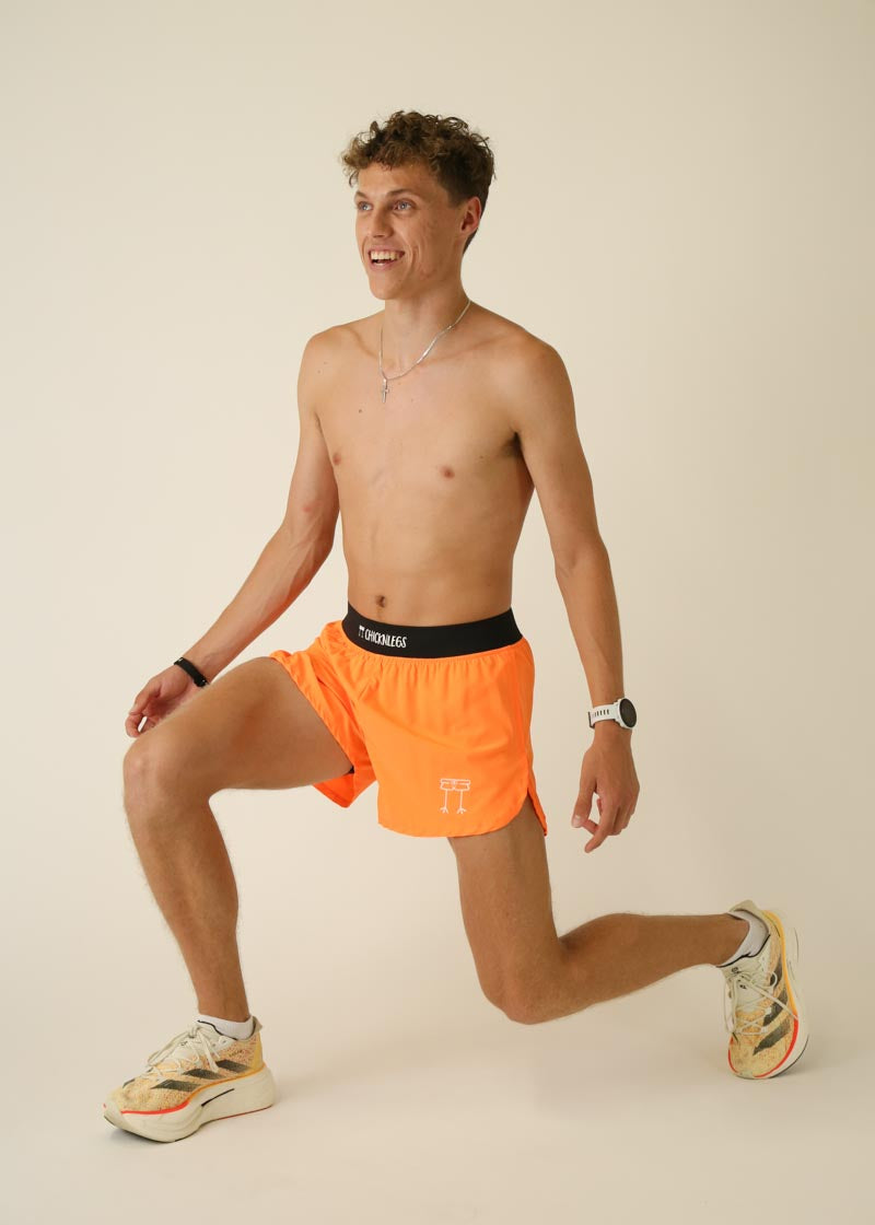 Men's Running Shorts - Neon Orange 4