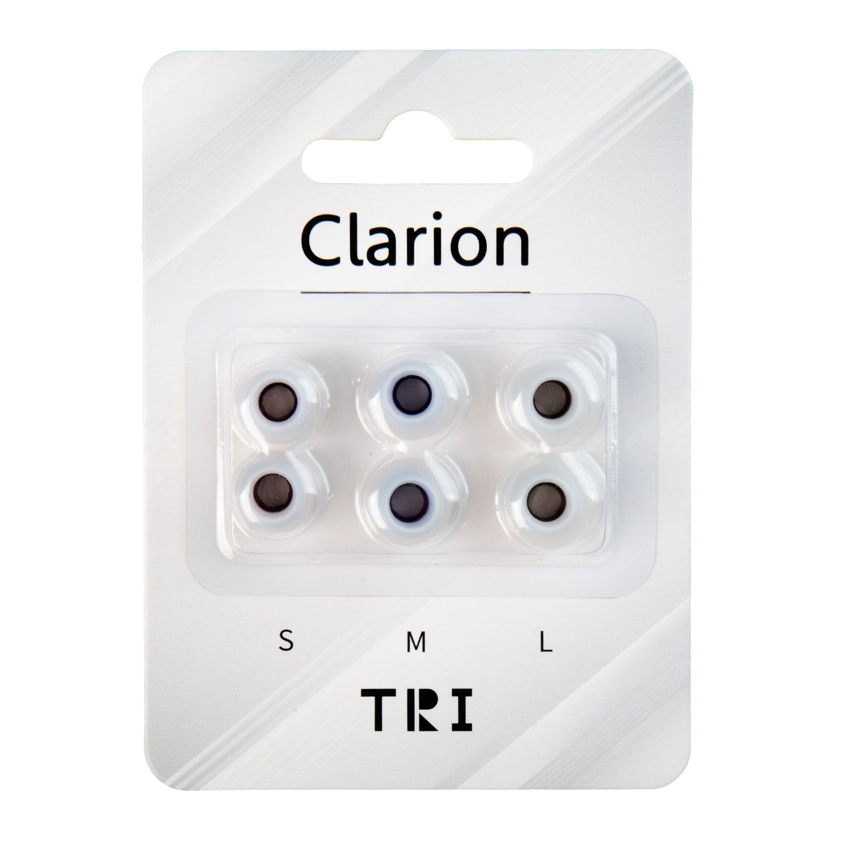 TRI Clarion Silicone Earphone Tips - 3 Pairs for 4.5mm & 5.5mm Nozzle Sizes - Comfortable Noise Isolation Earbud Tips for Workouts, Travel & Daily Use