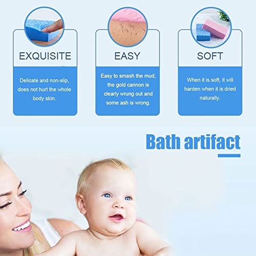 PRIONSA Exfoliating Body Scrubber & Dead Skin Remover Bath Sponge - Pack of 2 (Random Colors) for Deep Cleansing & Smooth Skin - Perfect for Shower, Spa & Dry Brushing Routine