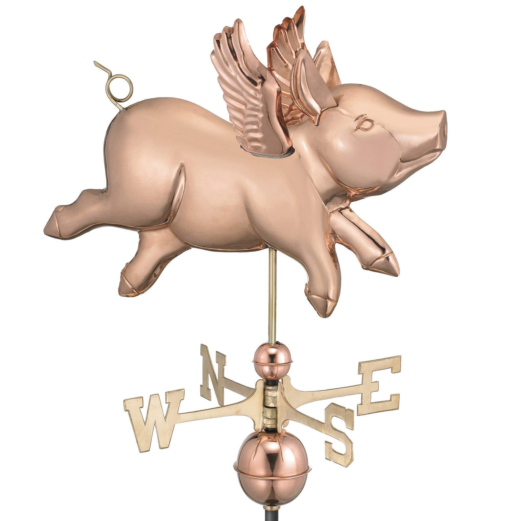 Flying Pig Weathervane - Whimsical Outdoor Garden Decor for Unique Home & Farmhouse Style | Perfect for Roof, Yard, and Patio Decoration