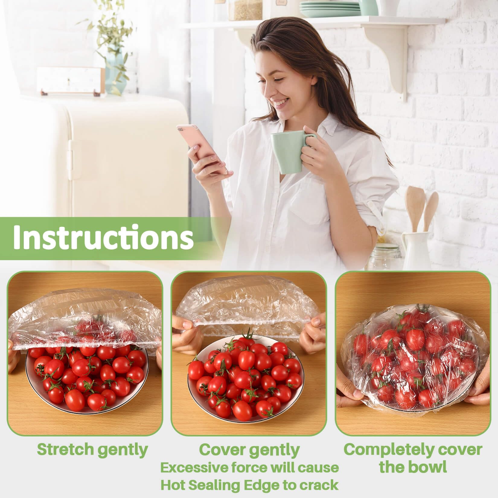 Reusable 200-Pack Elastic Bread Proofing Bowl Covers - Plastic Food Wrap for Sourdough Baking, Bread Rising & Outdoor Food Storage - Multiple Sizes for Fresh Keeping & Hair Deep Conditioning Cap