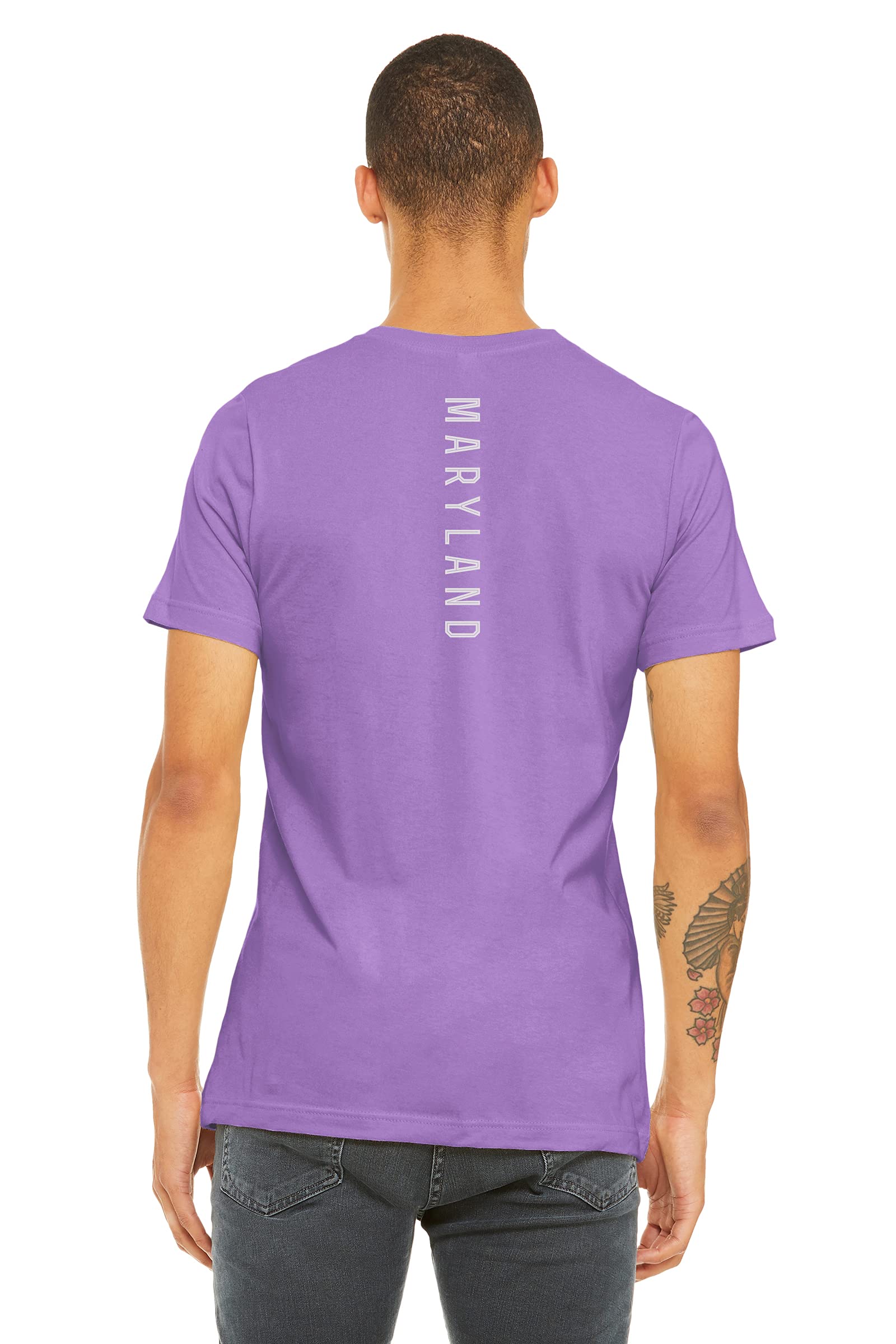 Daxton Adult Unisex T-Shirt - Maryland Script Design with Vertical Text on Back | Casual Wear, Street Style & Everyday Comfort