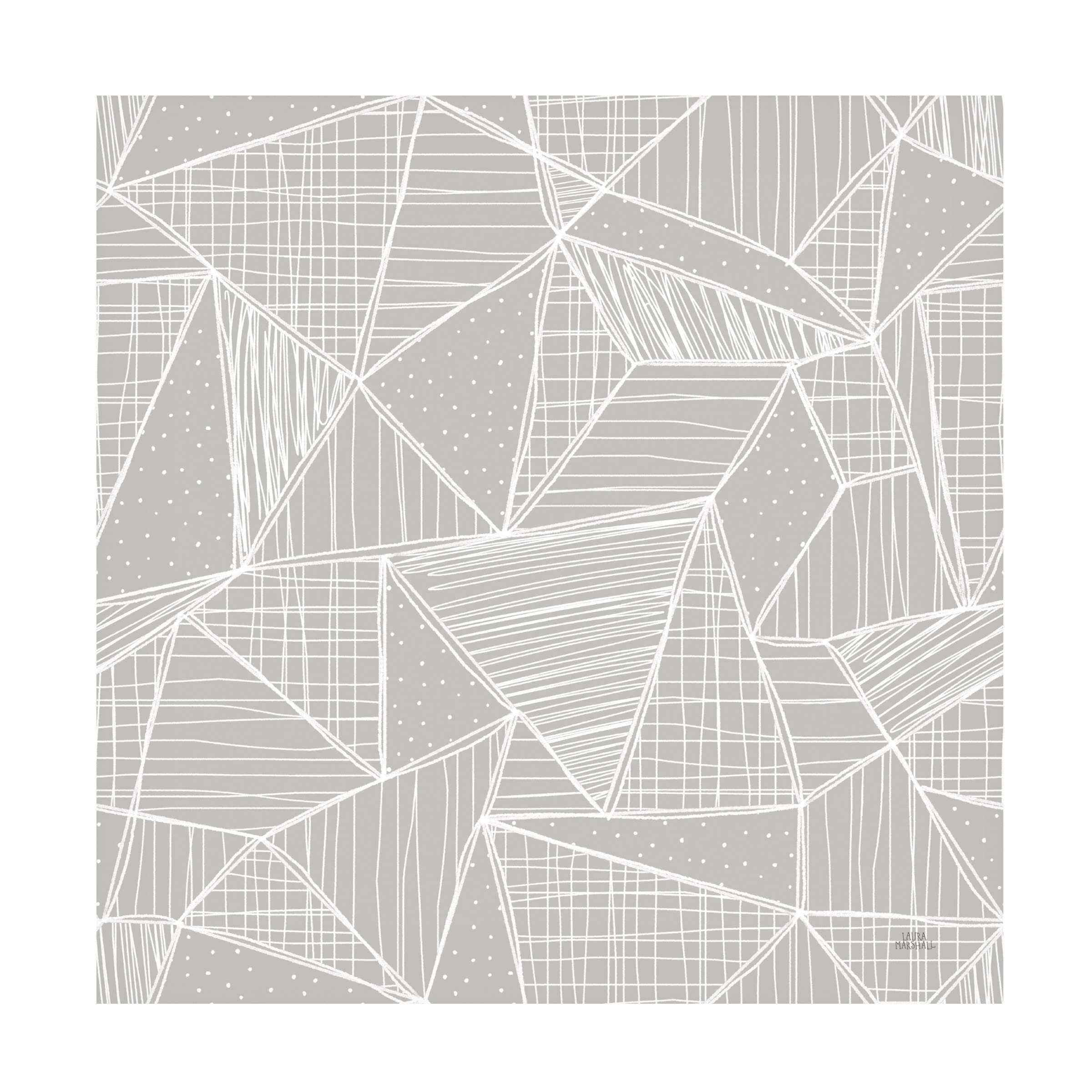 Laura Marshall 'Spring Blooms Pattern XD' Floral Canvas Wall Art - Modern Botanical Home Decor for Living Room, Bedroom & Office