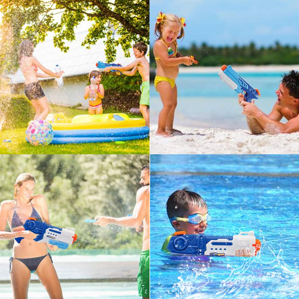 WTOR 3 Pack Super Soaker Water Guns - High Capacity Water Blasters for Outdoor Summer Fun | Pool Party, Beach & Backyard Water Fights | Perfect for Adults, Kids, Teens, Boys & Girls