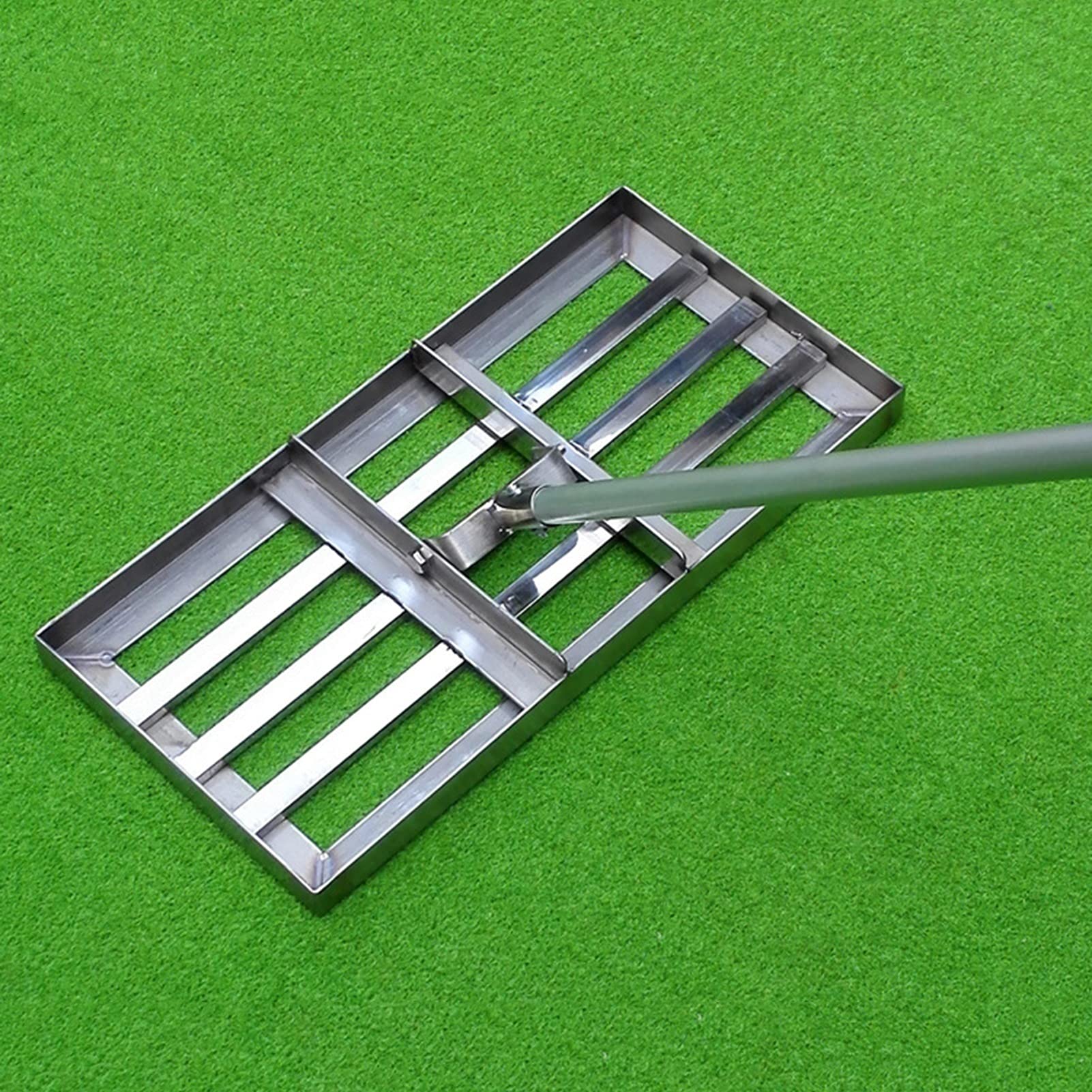 Premium Stainless Steel Lawn Leveling Rake - 4.5FT Yard Leveler Tool for Backyard, Golf Course & Garden Maintenance | Durable Grass & Sand Leveler for Perfect Lawn Finishing | Ideal for Landscaping, Turf Care & DIY Yard Projects