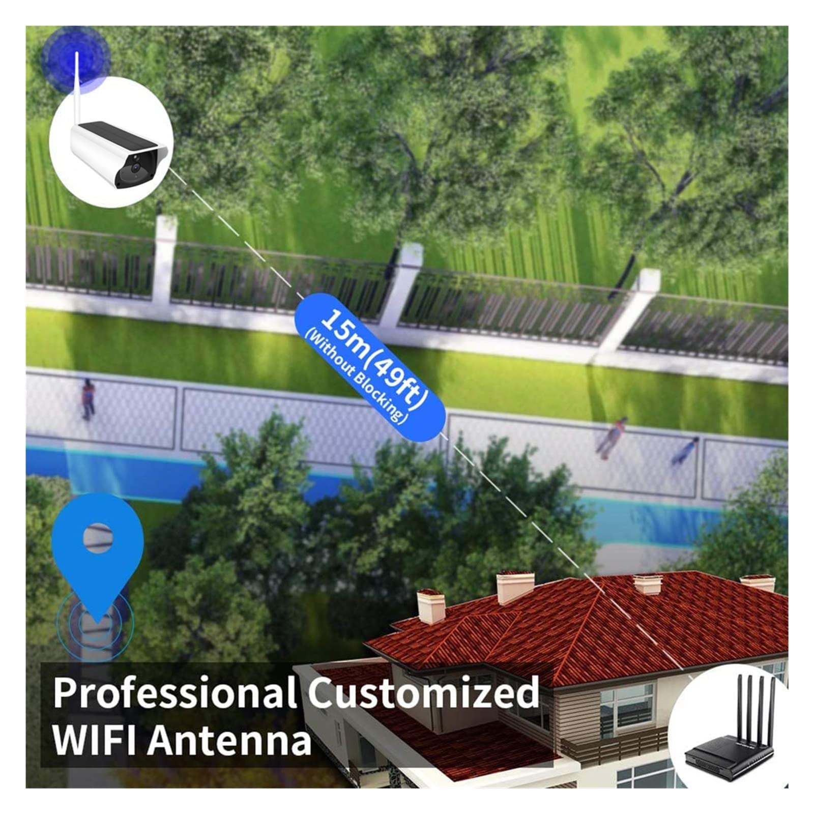 SilteD 5MP Solar Security Camera Outdoor - WiFi Wireless Smart Home Surveillance, IP66 Waterproof, 2MP Solar Powered Battery Camera (No Battery Included) - Perfect for Backyard, Garage & Property Monitoring