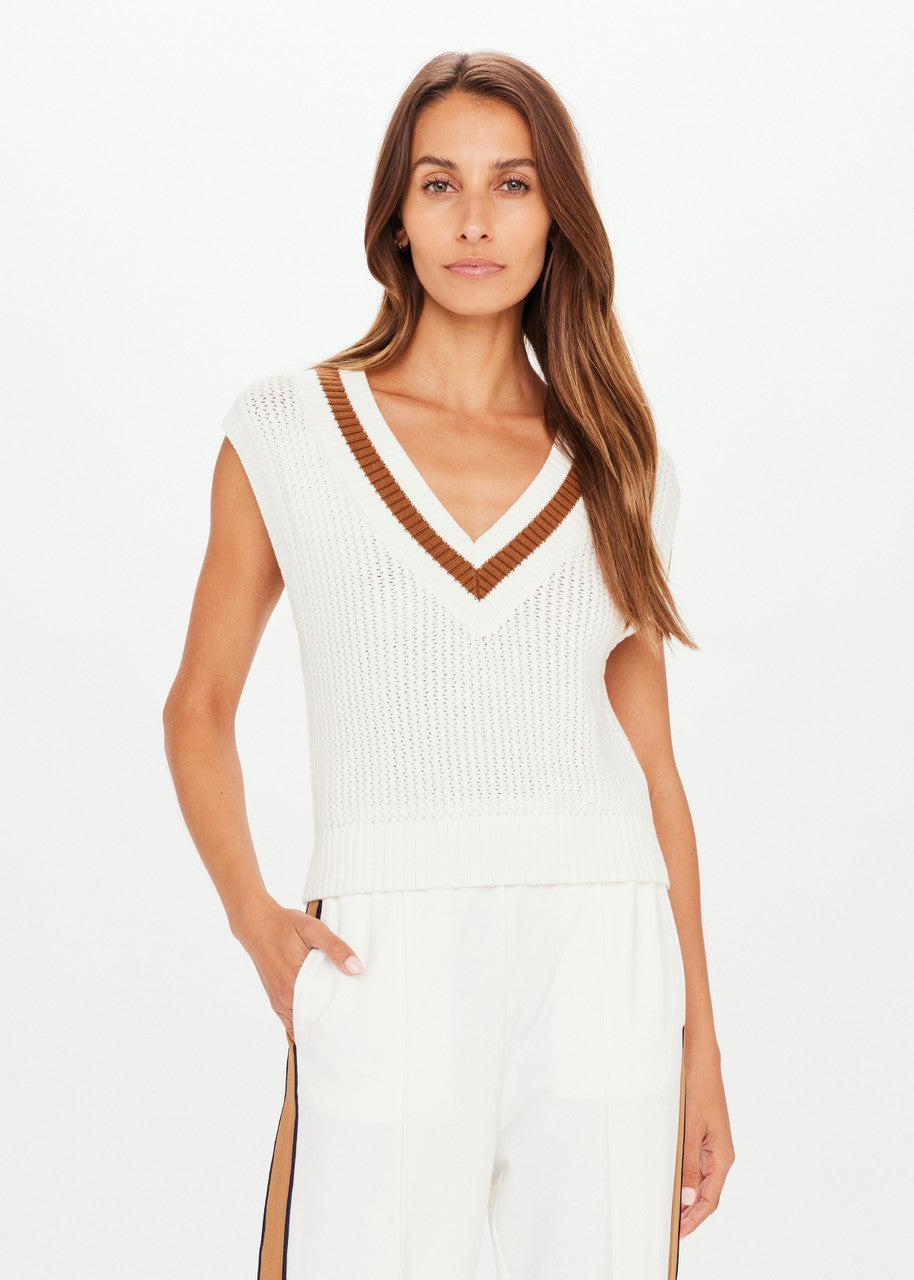 BLEECKER QUINN KNIT VEST for Women - Lightweight Casual Knitted Sweater Vest - Perfect for Layering in Fall & Winter, Office Wear or Weekend Outfits