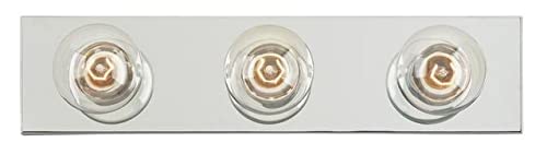 3-Light Chrome Bathroom Vanity Light Fixture - Modern LED Bath Bar for Bedroom, Hallway & Powder Room Lighting