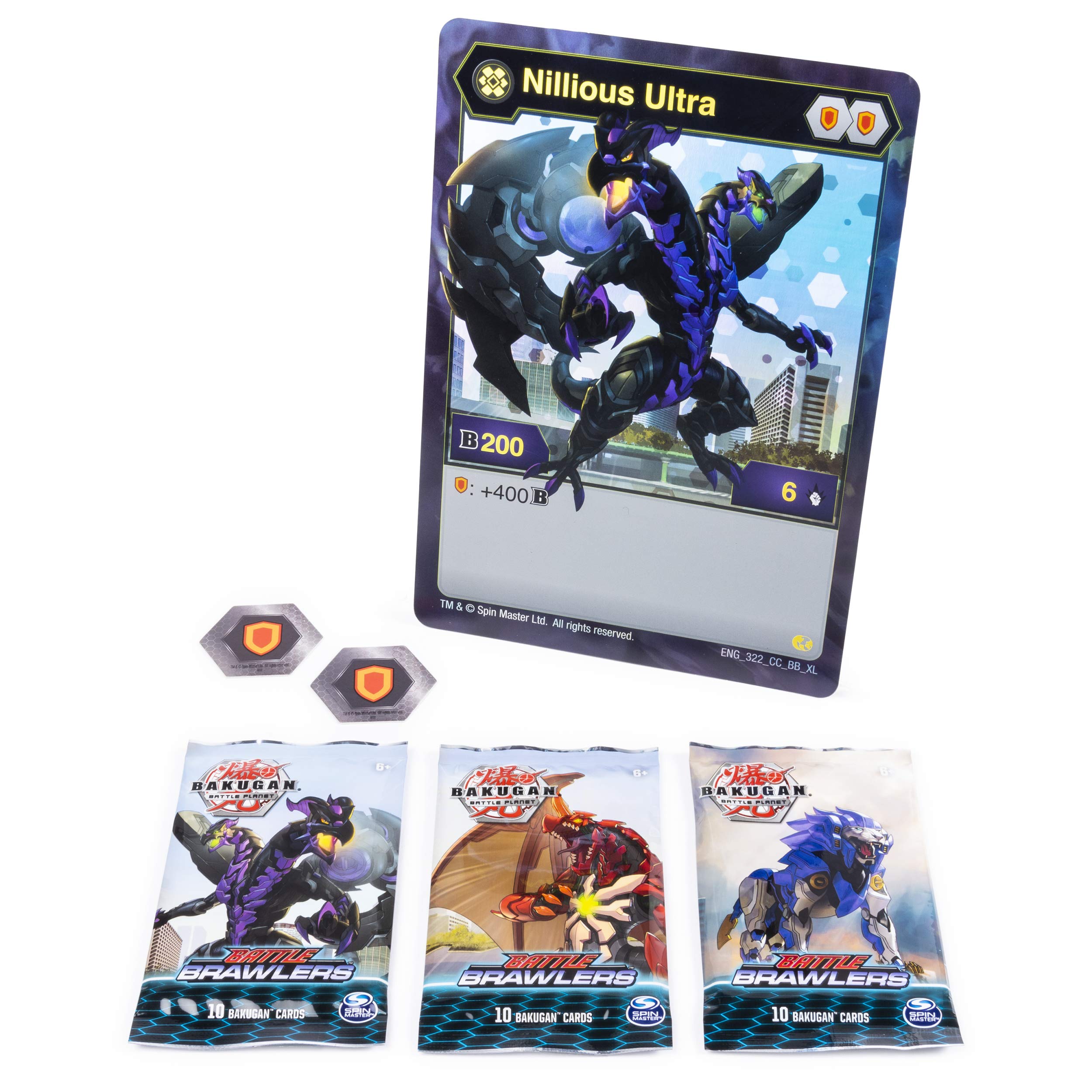 Bakugan Deluxe Battle Brawlers Trading Card Game Set with Jumbo Foil Nillious Ultra Card - Collectible Strategy Game for Kids Ages 6+ | Birthday Gifts, Family Game Night, Competitive Play