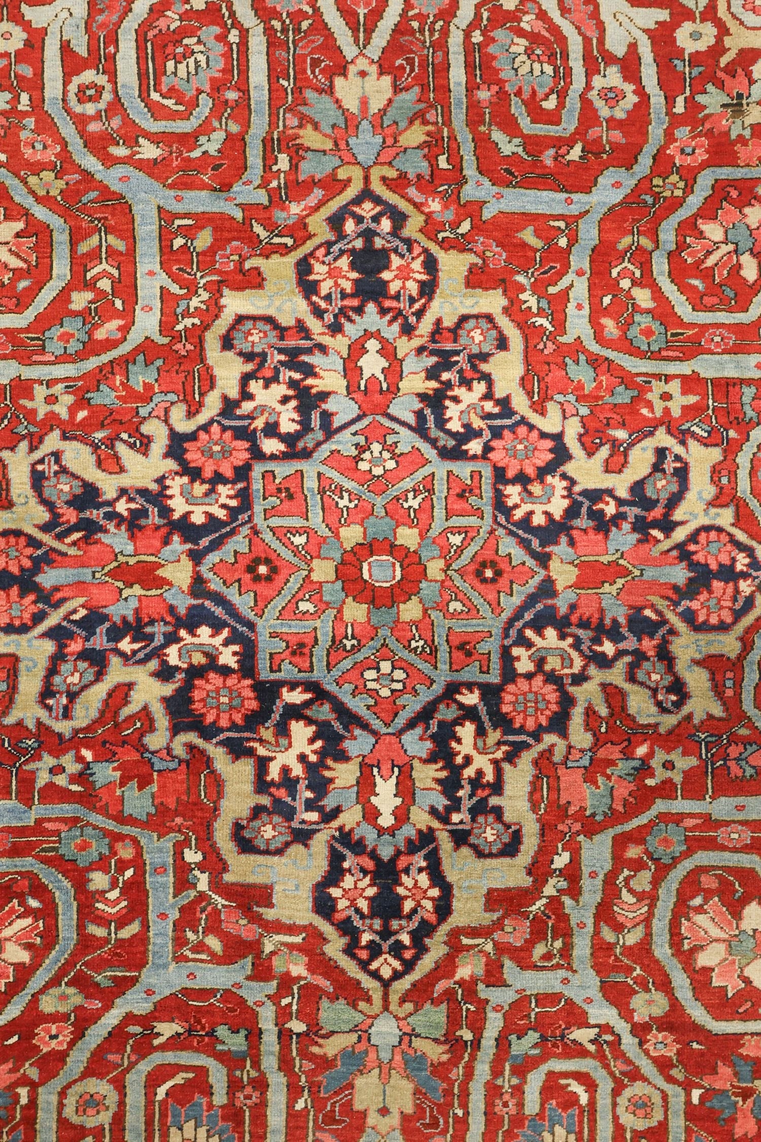 Antique Heriz Handwoven Tribal Rug J76450 - Authentic Persian Carpet for Living Room, Bedroom & Home Decor
