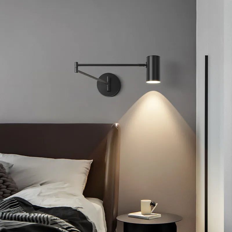 Adjustable Wall Lamp with Swivel Arm Design - Modern Reading Light for Bedroom, Living Room & Office - Dimmable LED Wall Sconce for Home Decor