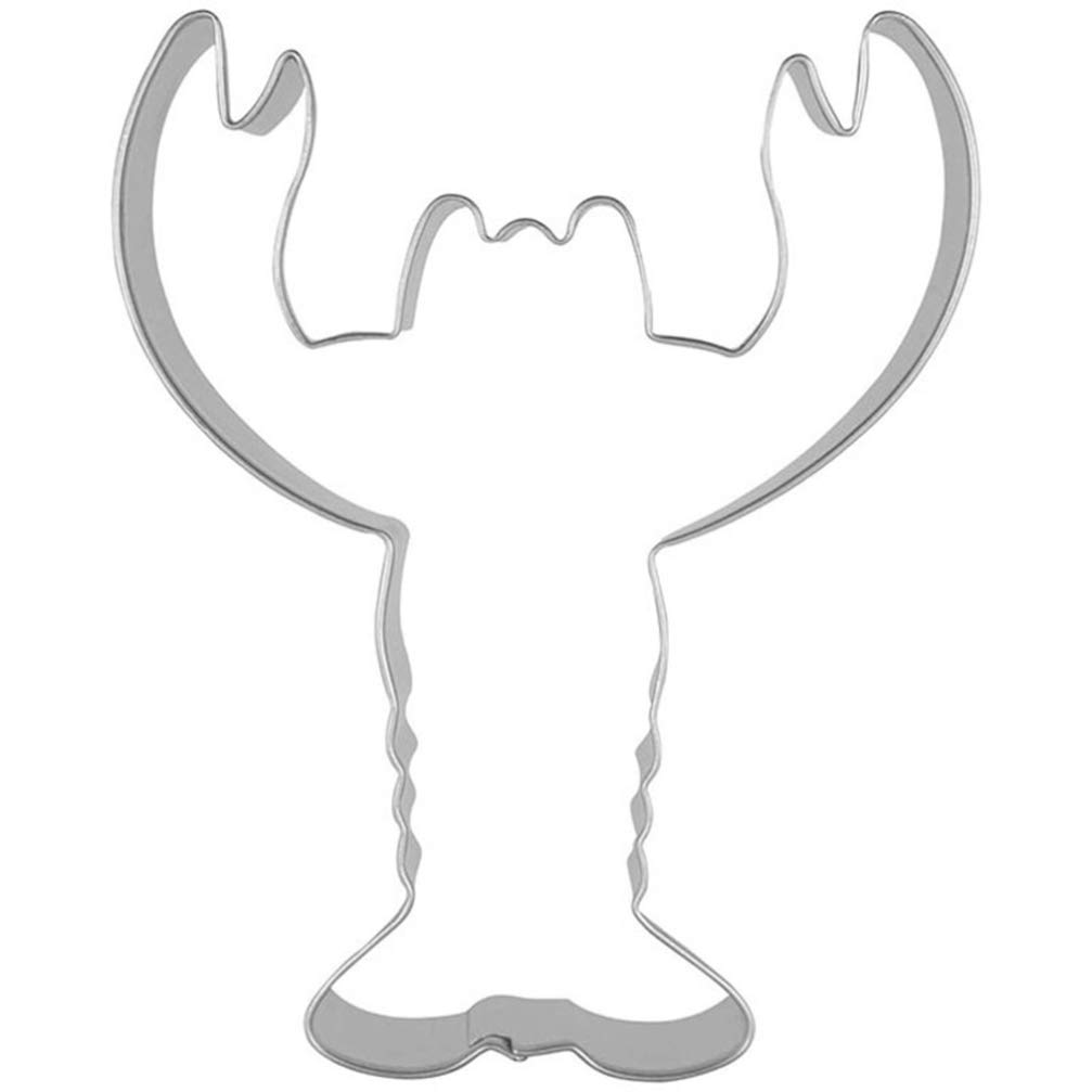 4-Piece Stainless Steel Cake & Cookie Baking Molds Set - Lobster & Fruit Shaped Cutters for DIY Desserts, Pastries, and Party Treats | Perfect for Home Baking, Holiday Decorations, and Kids' Cooking Activities