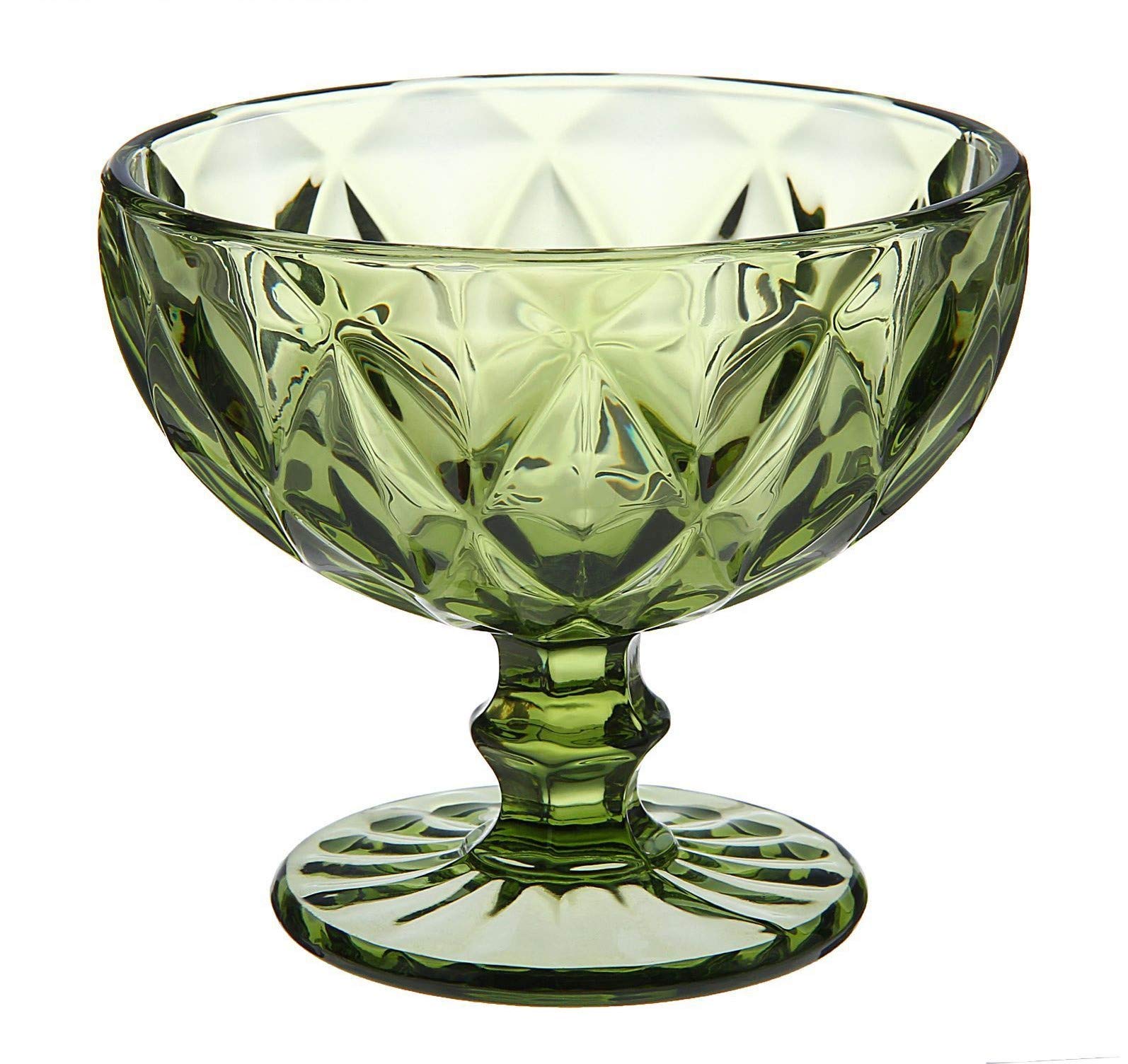 Green Cruise 250ml Glass Serving Bowls - Dessert Bowls for Ice Cream, Fruit, Salad | Elegant Dinnerware for Parties, Home & Restaurant Use