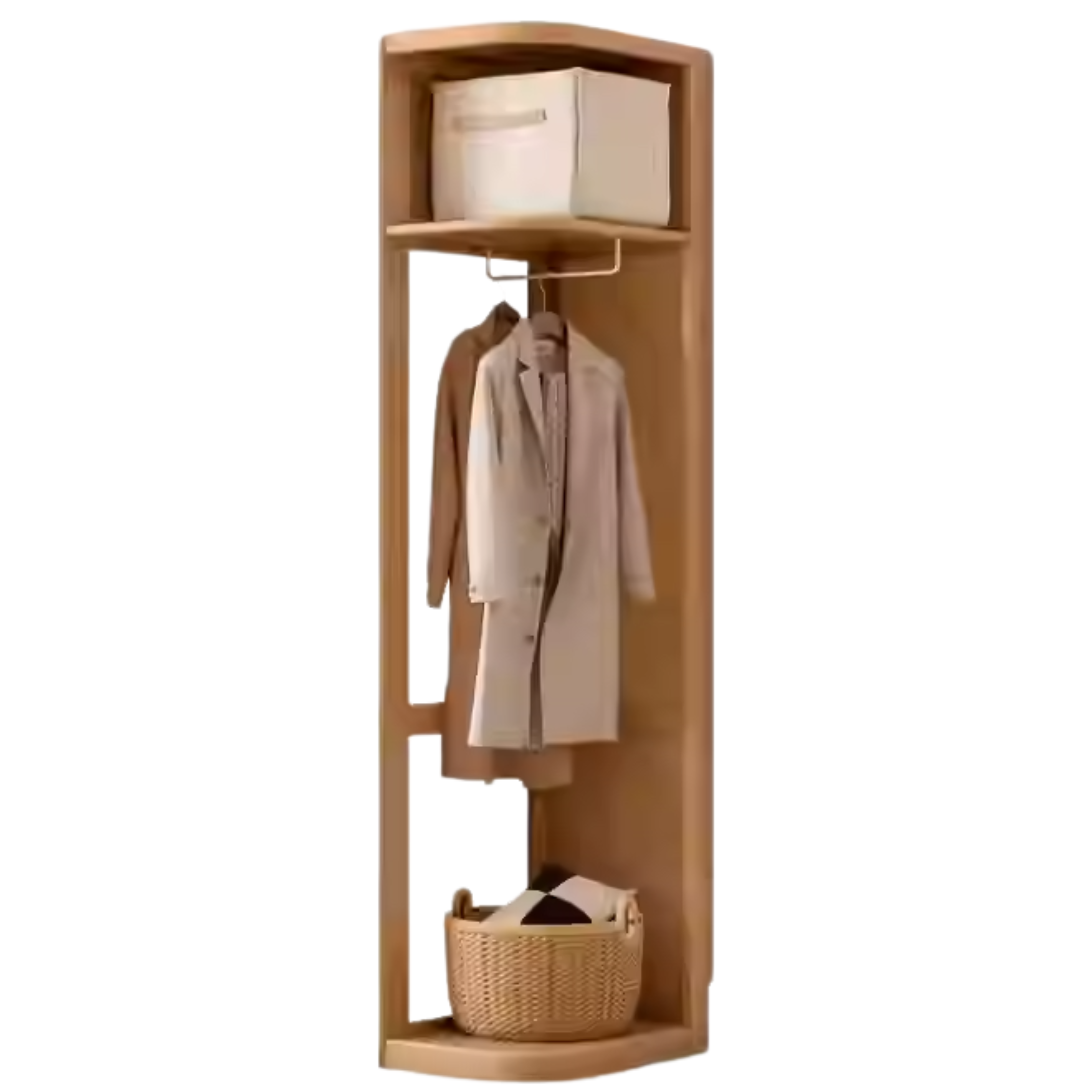 15.7x24.4x78.7 inch / 40x62x200 сm /  Natural wood color / right corner cabinet