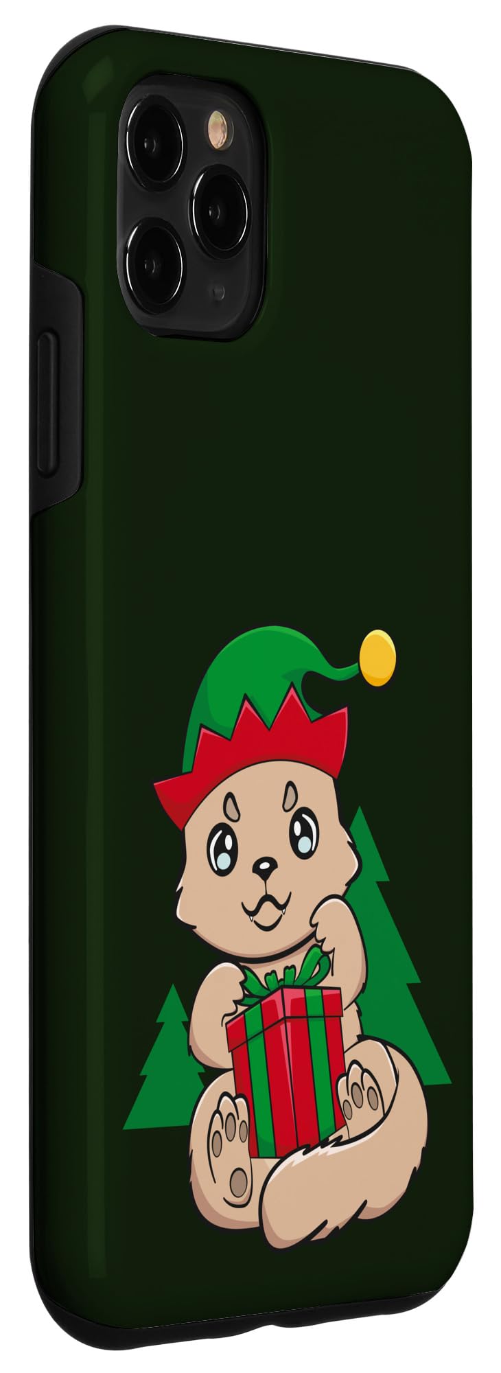 iPhone 11 Pro Max Case - Cute Christmas Dingo Kawaii Japanese Manga Santa Elf Design - Perfect for Holiday Gifts & Anime Lovers