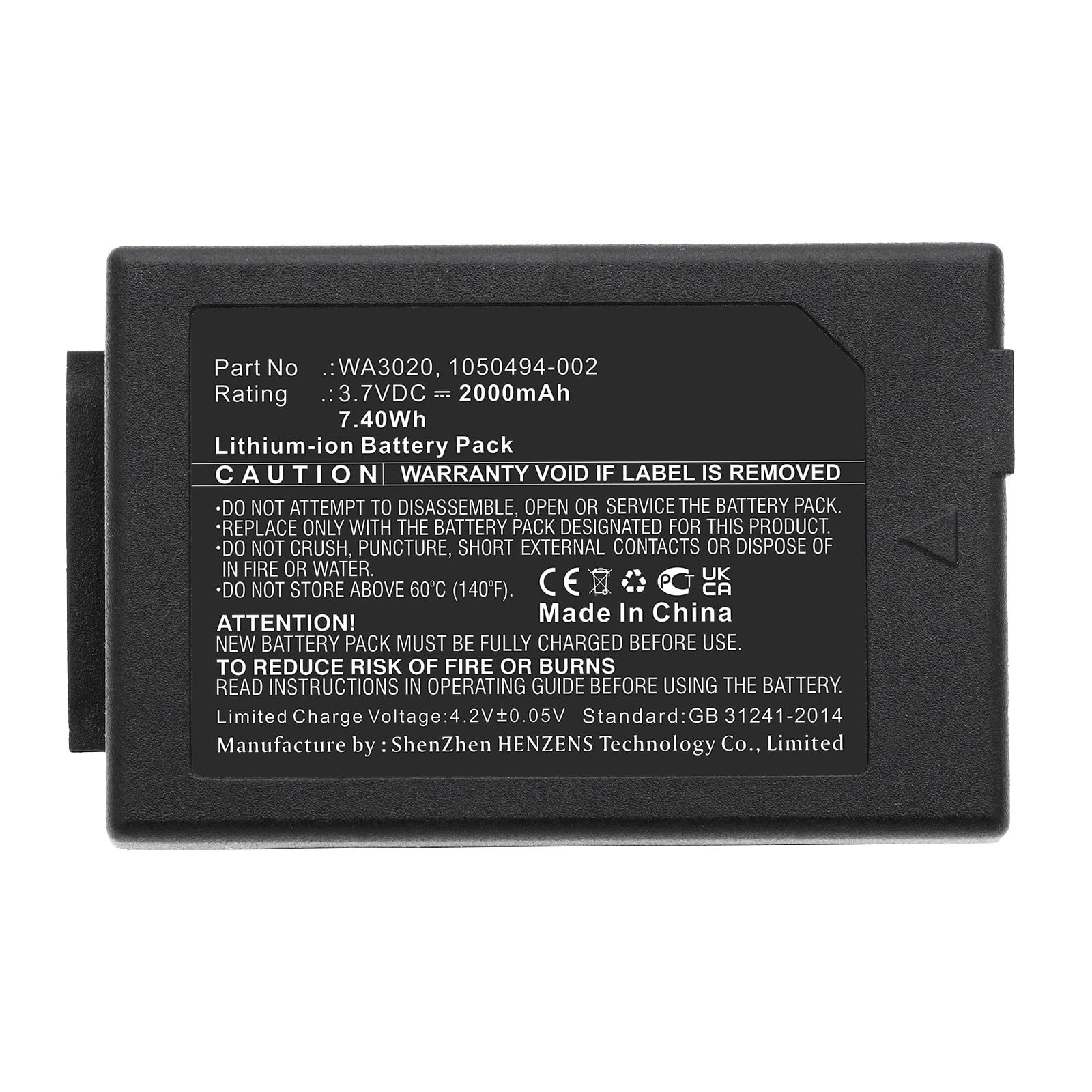 Synergy Digital Barcode Scanner Battery - 2000mAh Li-ion Replacement for TEKLOGIX Workabout Pro 7527S-G2 & PSION WA3006 - High Capacity 3.7V Power Supply for Warehouse, Retail, and Logistics Scanning Operations