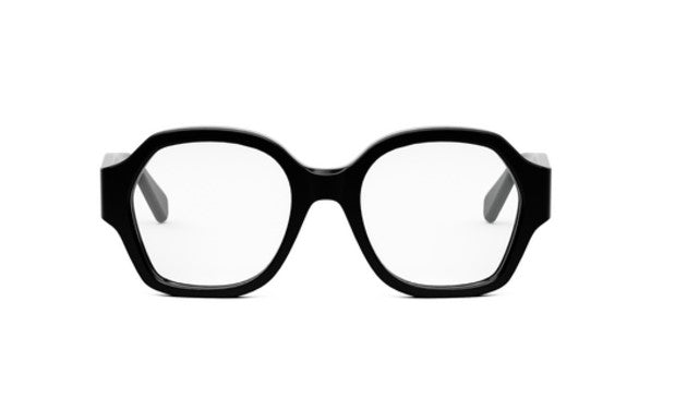 Celine TRIOMPHE CL50134I 001 Shiny Black Geometric Women's Eyeglasses - Fashionable Cat Eye Glasses for Women, UV Protection & Lightweight Frame | Perfect for Office, Reading & Everyday Wear