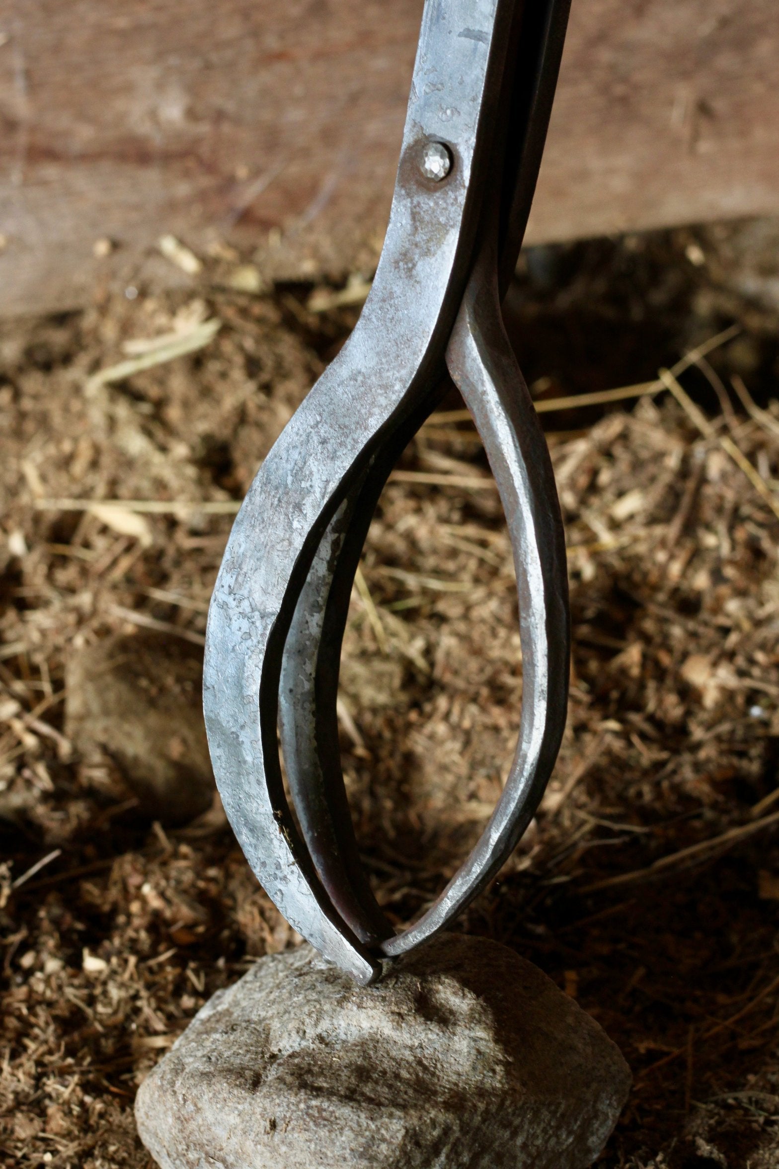 Premium Hand-Forged Log Grabber - Heavy Duty Firewood Tongs for Wood Stove, Fireplace & Camping Use