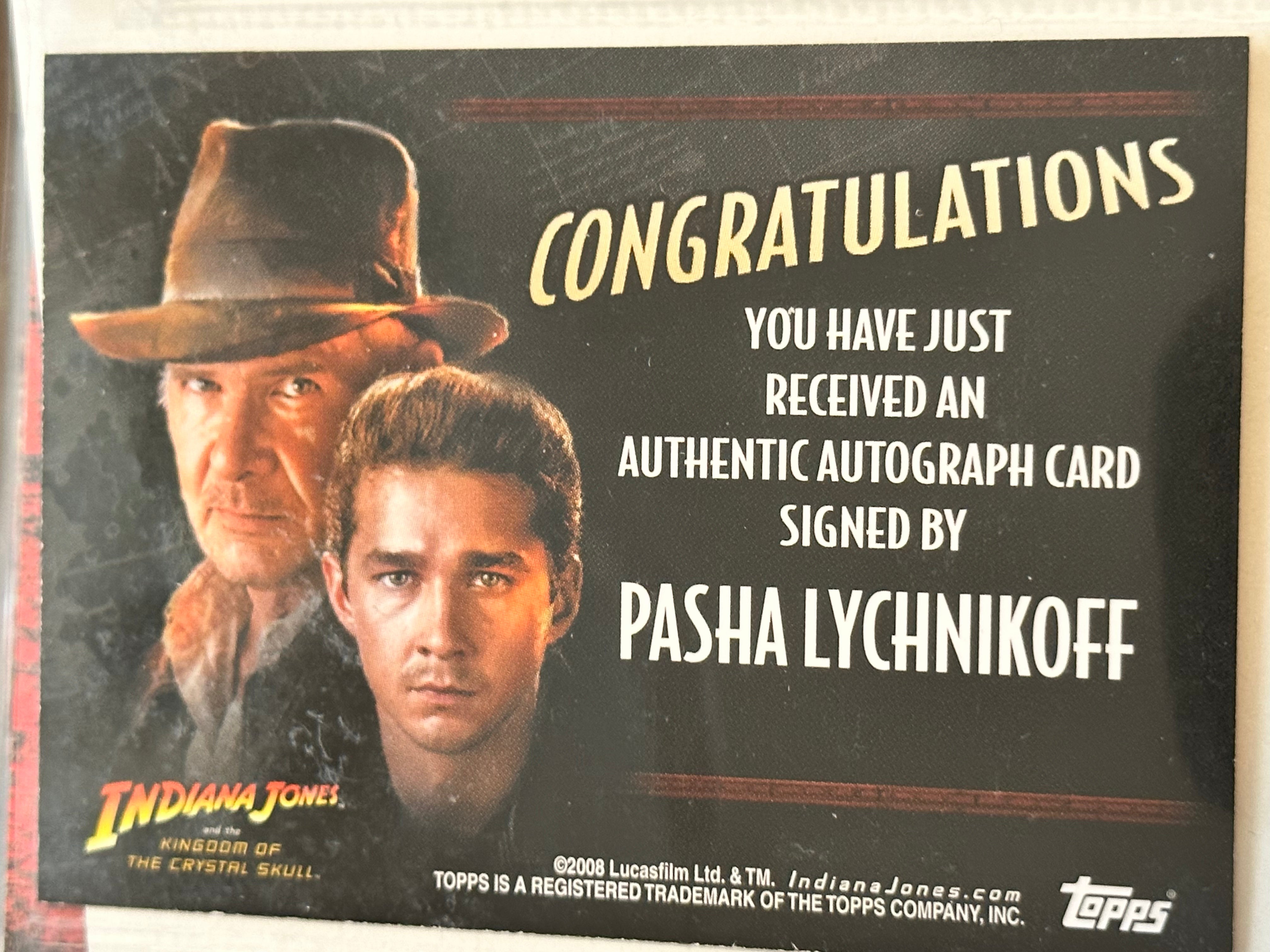 Rare Indiana Jones Movie Pasha Autograph Insert Card - Collectible Memorabilia for Movie Fans & Gift Idea