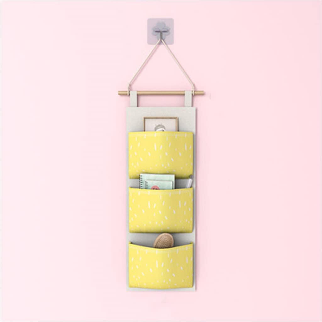 Wall Mounted Hanging Organizer for Clothes, Jewelry & Accessories - 18 x 61cm Multi-Pocket Storage Bag (Beige) - Perfect for Bedroom, Closet & Dorm Organization