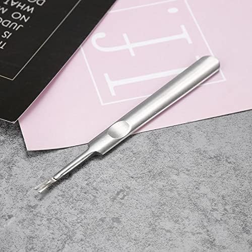 ZAUKY Professional Stainless Steel Cuticle Pusher & Nail Cleaner - 1PC Manicure Pedicure Tool for Dead Skin & Callus Removal - Durable Nail Art Accessories for Salon & Home Use - Perfect for Unisex Adults & DIY Nail Care