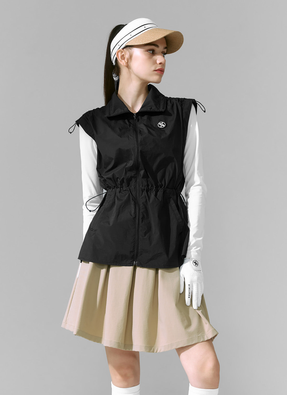 Elegant Pleated Midi Skirt for Women - A-Line Flowy Knee-Length Skirt with Pockets | Perfect for Office, Party & Casual Wear