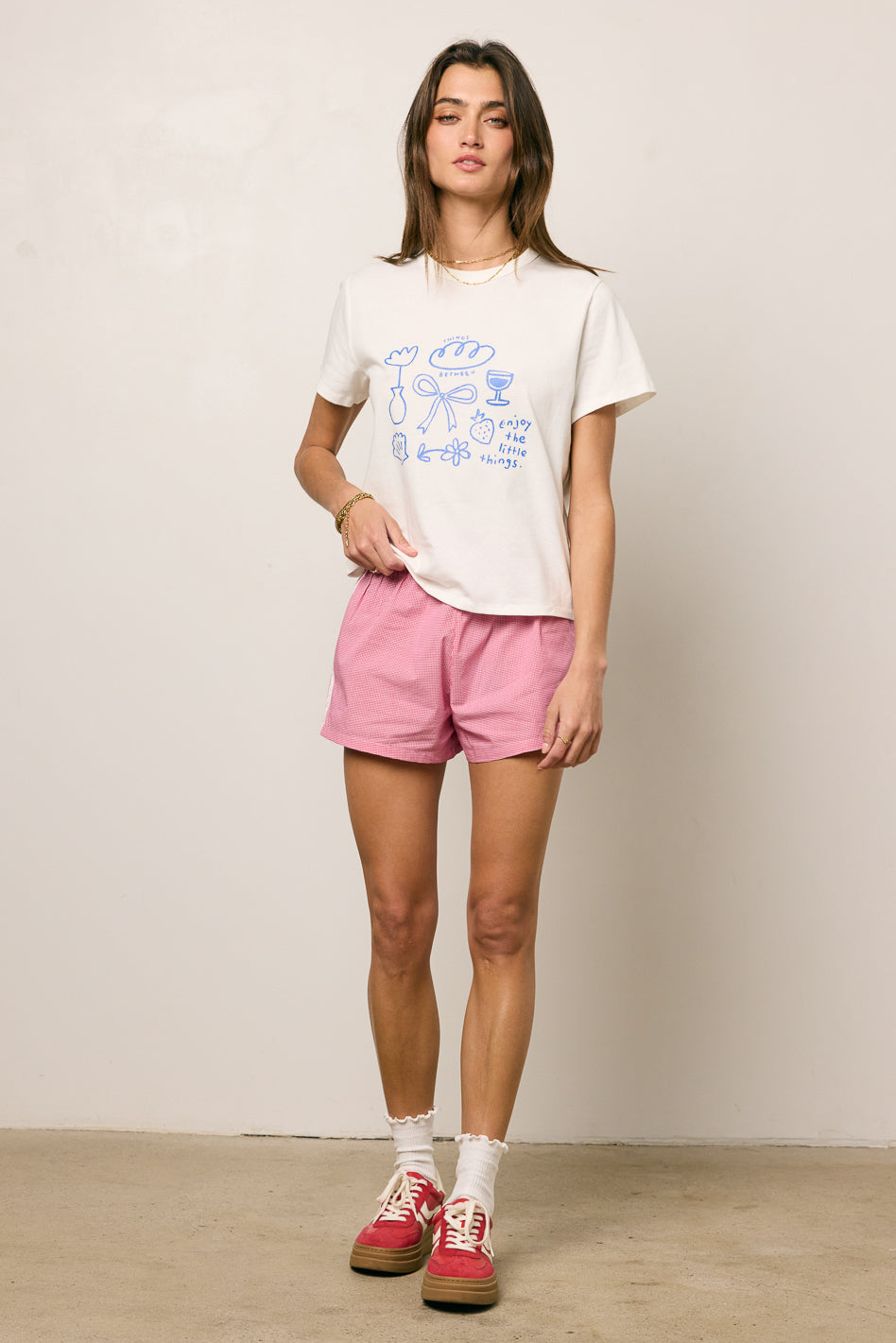 Bella Mia Graphic Tee - Soft Cotton Women's T-Shirt in Blue | Casual Streetwear & Everyday Outfit Essential