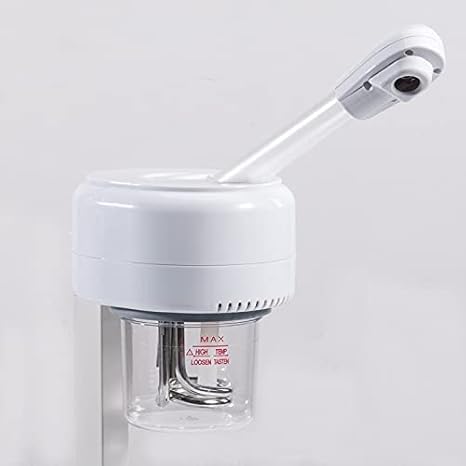 Qtavia Mini Portable Facial Steamer with Extendable Arm - Ozone Table Top Spa Steamer for Home & Salon Use | Personal Skin Care, Hydration & Relaxation | Perfect for Travel, Spa Days & At-Home Beauty Treatments (White)