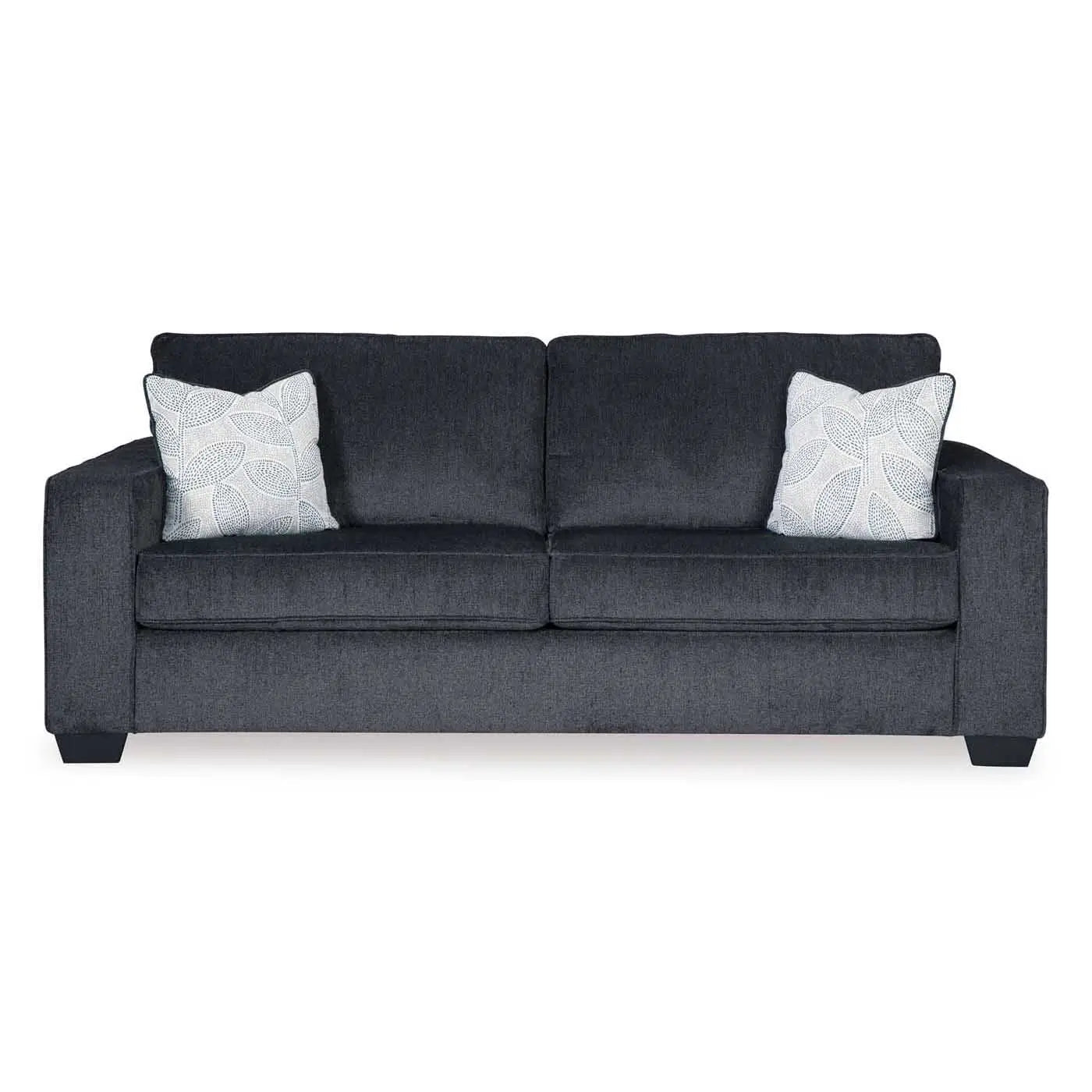 Altari Fabric Sofa in Slate - Modern Comfortable Living Room Couch for Small Spaces, Home Theater & Family Gatherings