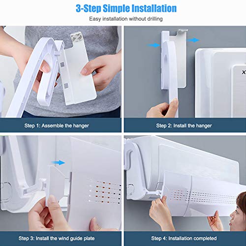 Adjustable Telescopic Air Conditioner Wind Deflector - Retractable Anti-Direct Blow Shield for AC Units | Perfect for Bedrooms, Offices & Homes to Redirect Cold Air Flow
